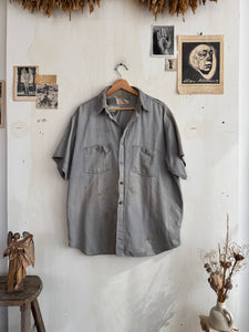 1950s Thrashed Stone Colored Work Shirt (Boxy XL)
