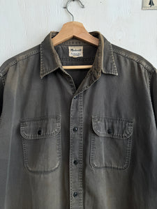 1940s Thrashed Madewell Faded Black Work Shirt (Boxy XL)