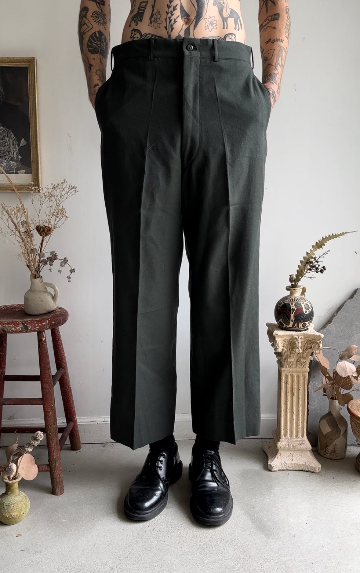 1940s Evergreen Military Trousers (32 x 28)