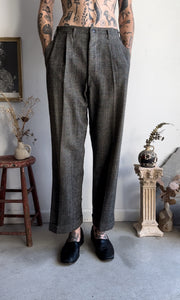 1950s Gray Plaid Trousers (31 x 30)