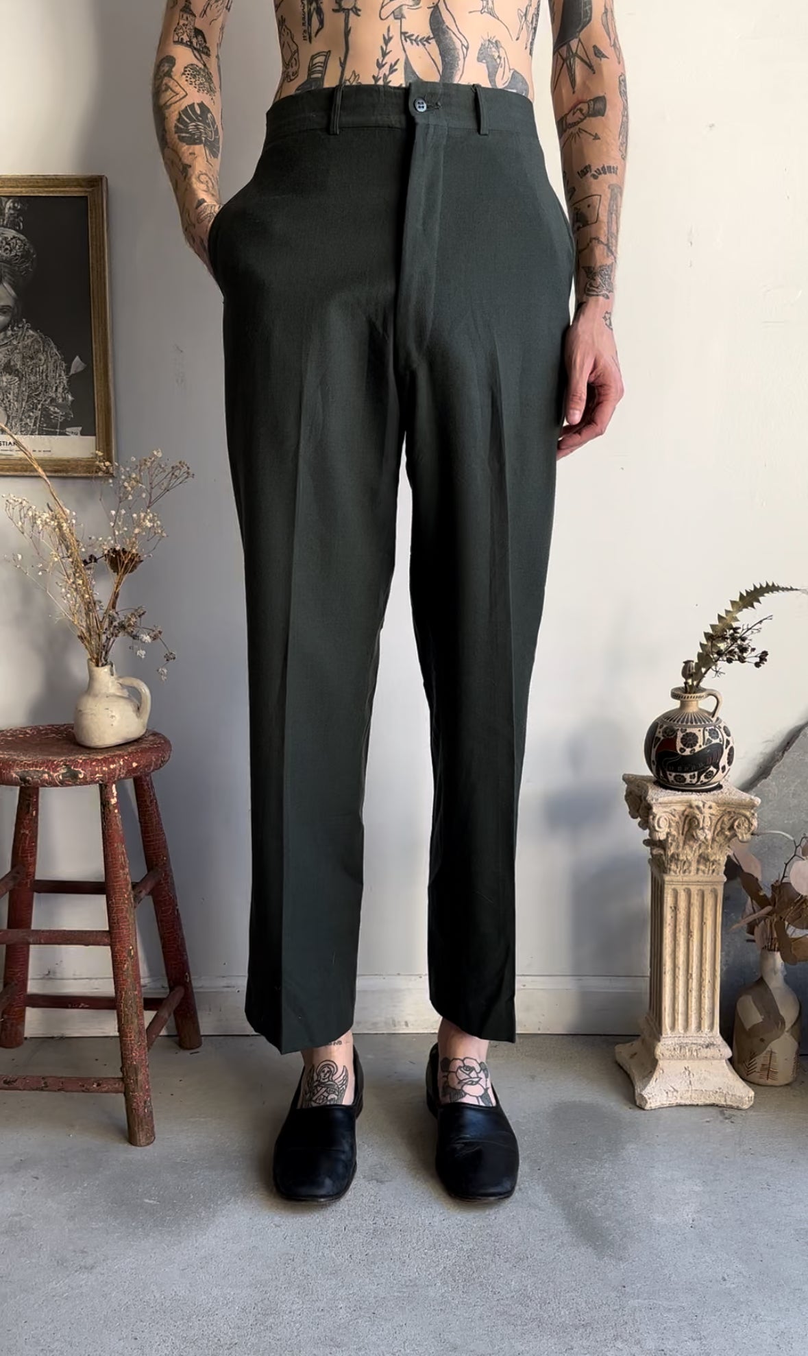 Dark Green Trousers (28 x 31)