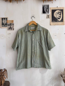 1940s Striped Button Up Shirt (Boxy L/XL)