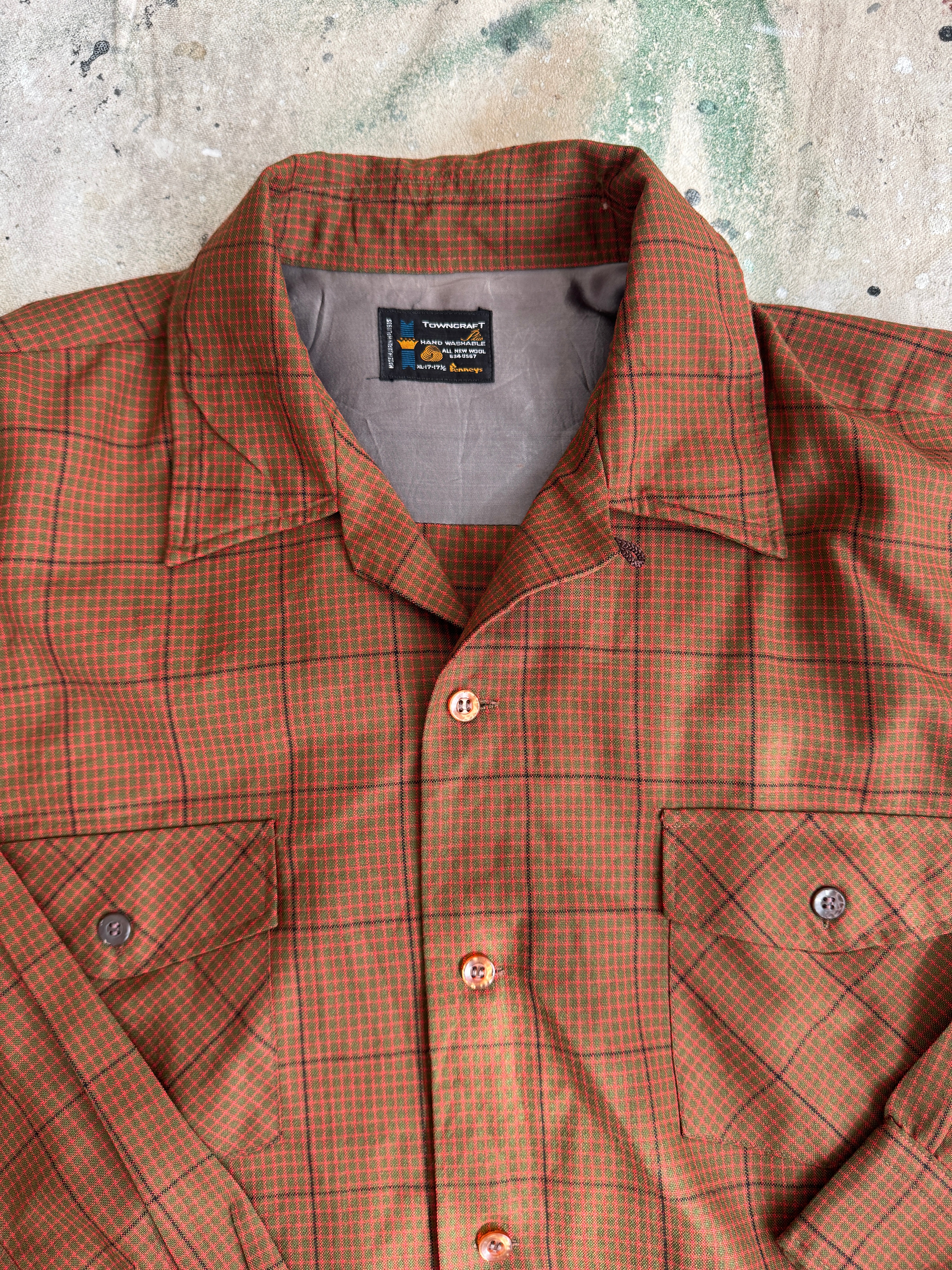 1980s Made in Japan Plaid Camp-Collar Button Up Shirt (Boxy XL)