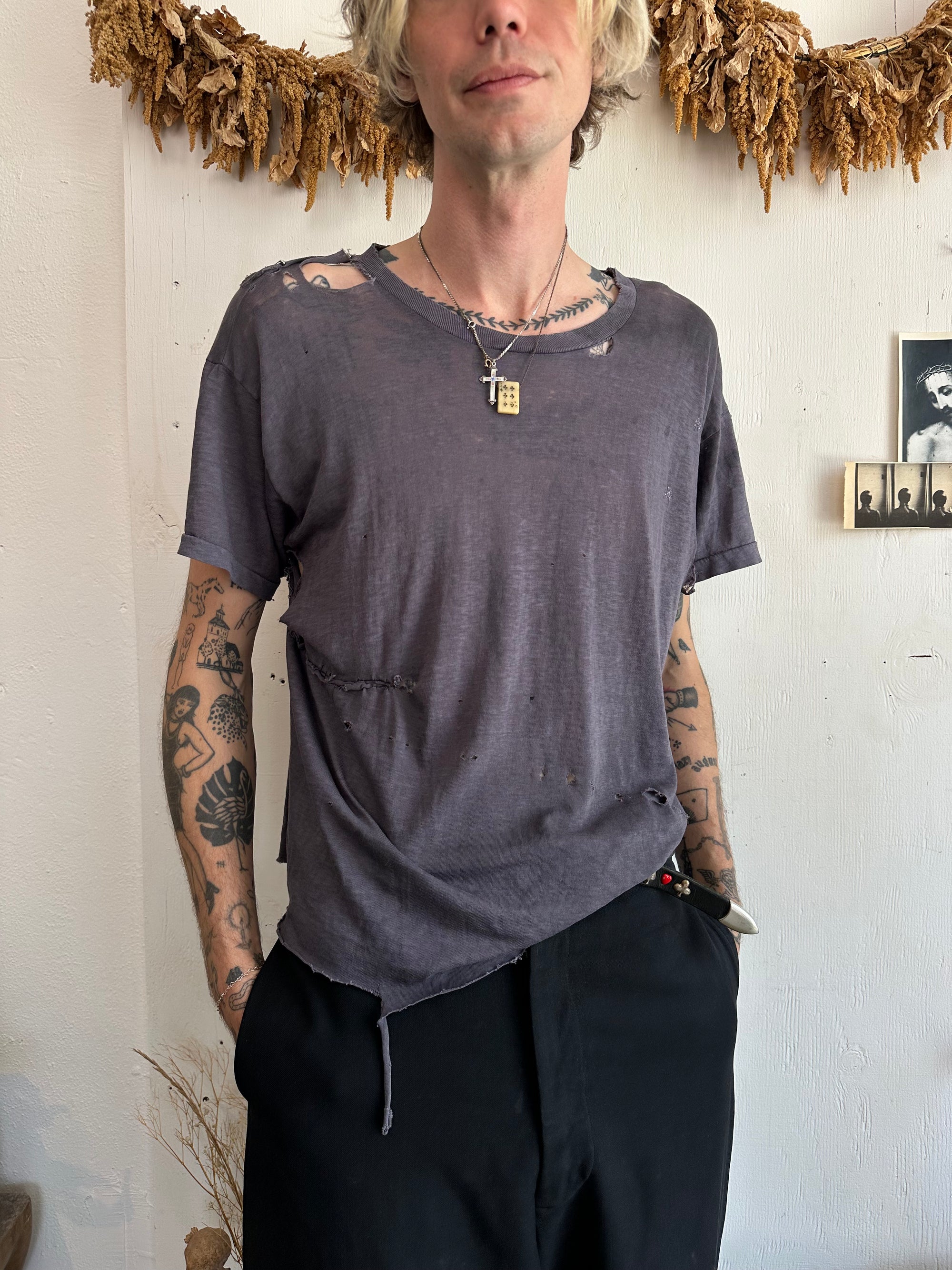 1970s Thrashed and Paper Thin Faded Tee
