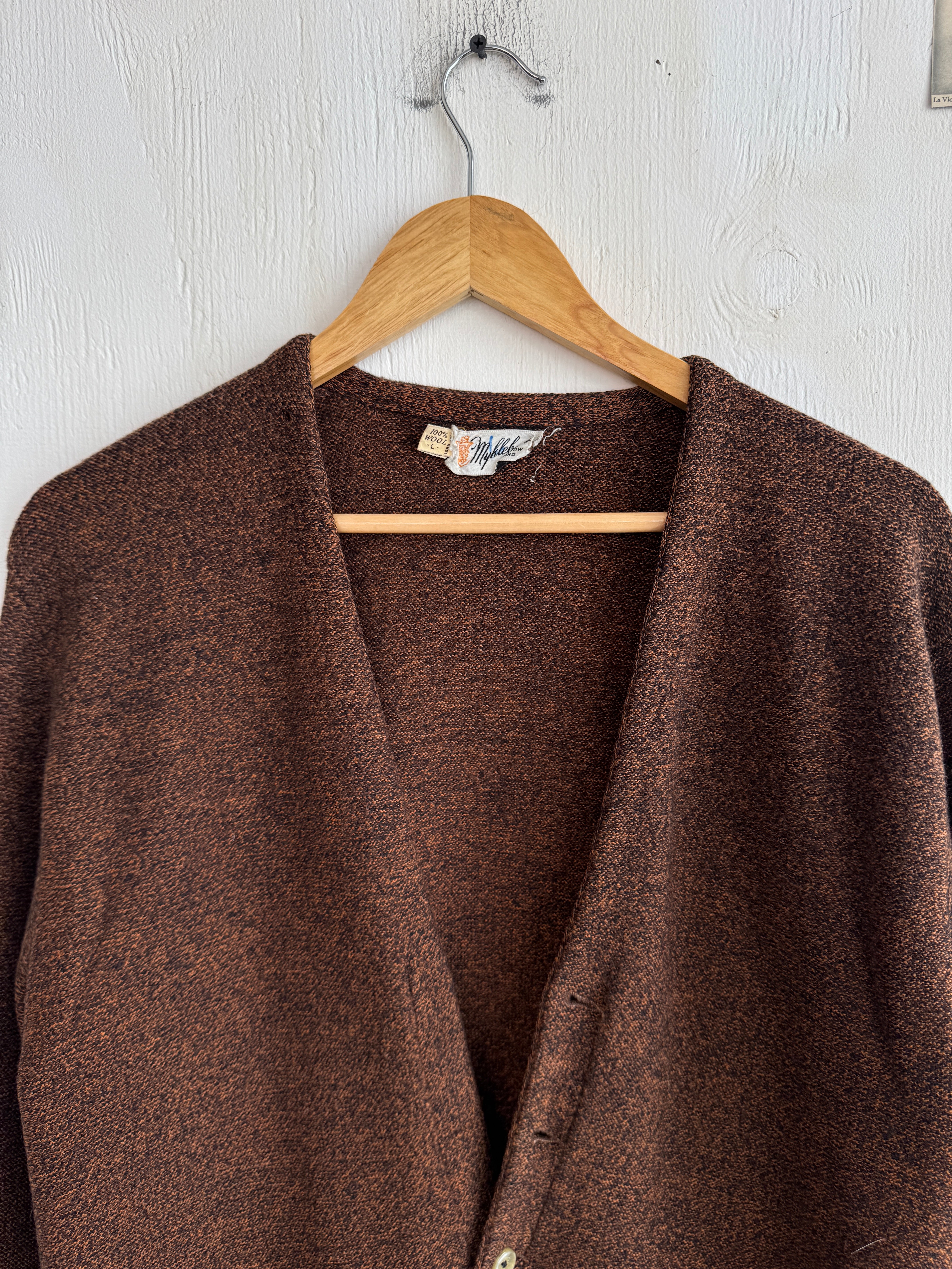 1960s Well-Worn Repaired Cardigan (M/L)