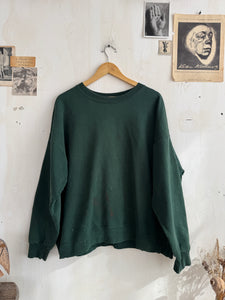 1990s Well-Worn Green Sweatshirt (Boxy XL/XXL)