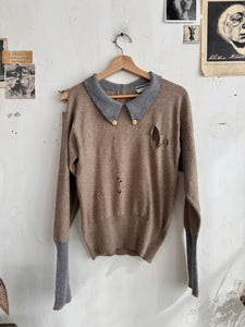 1970s Thrashed Button Down Sweater (S)