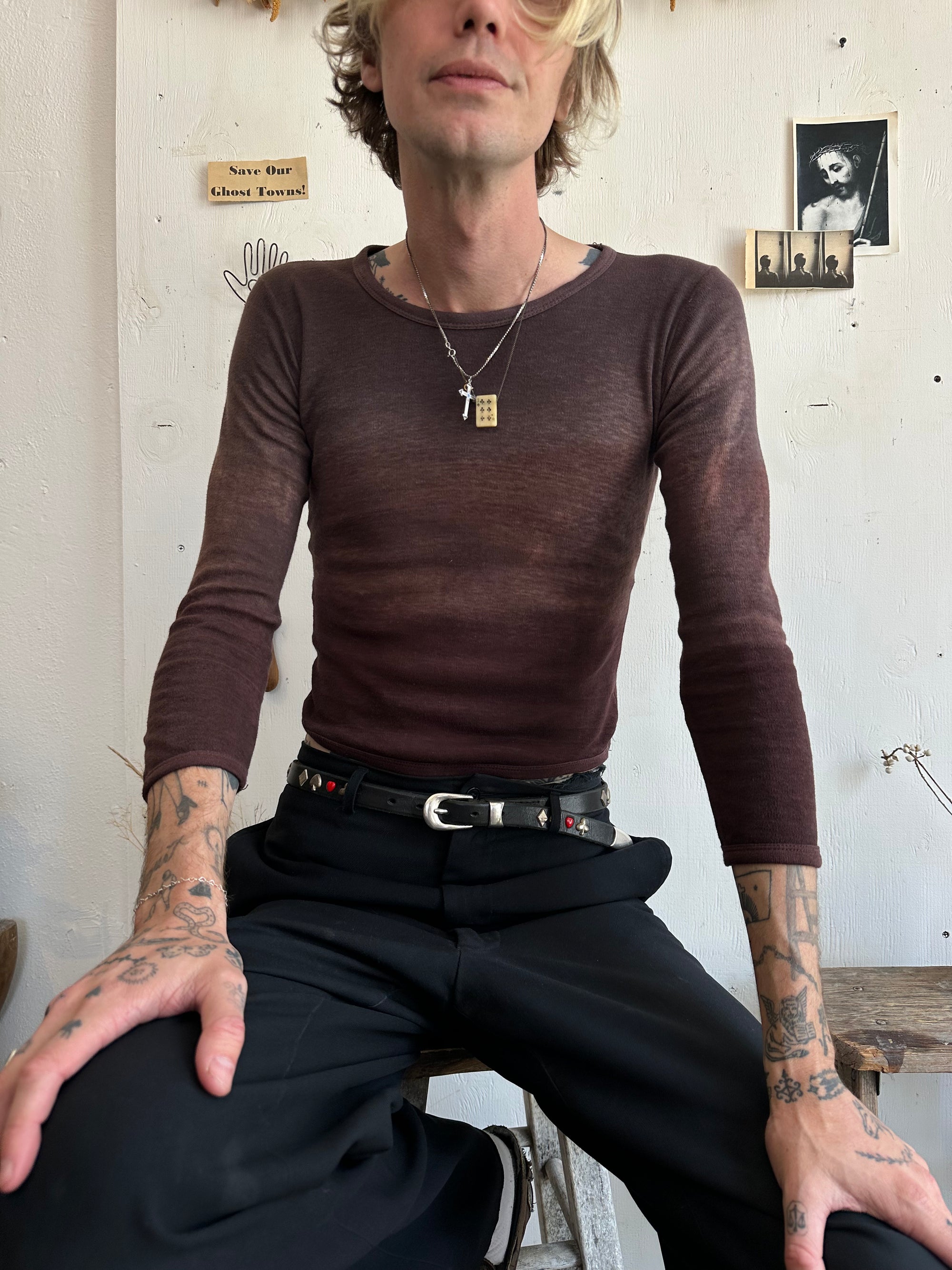1970s Sunfaded Brown Long Sleeve
