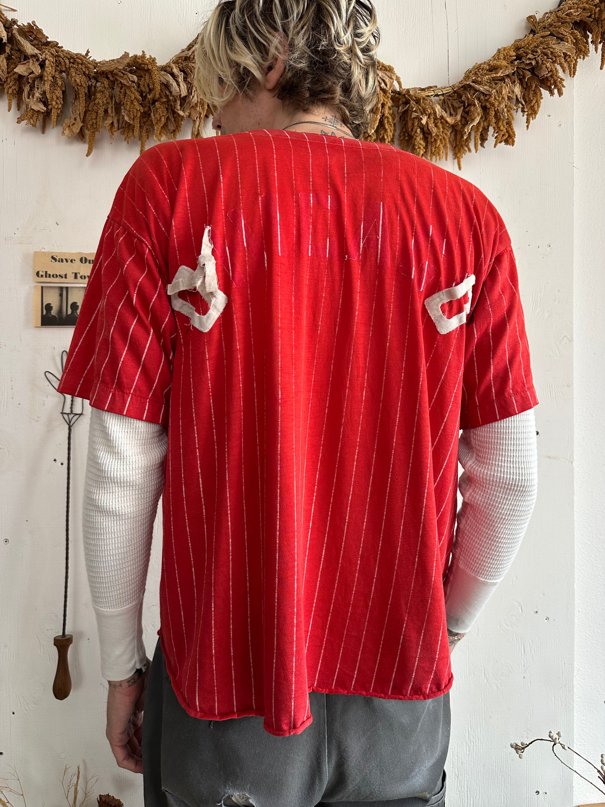 1980s Paper Thin Red Baseball Jersey