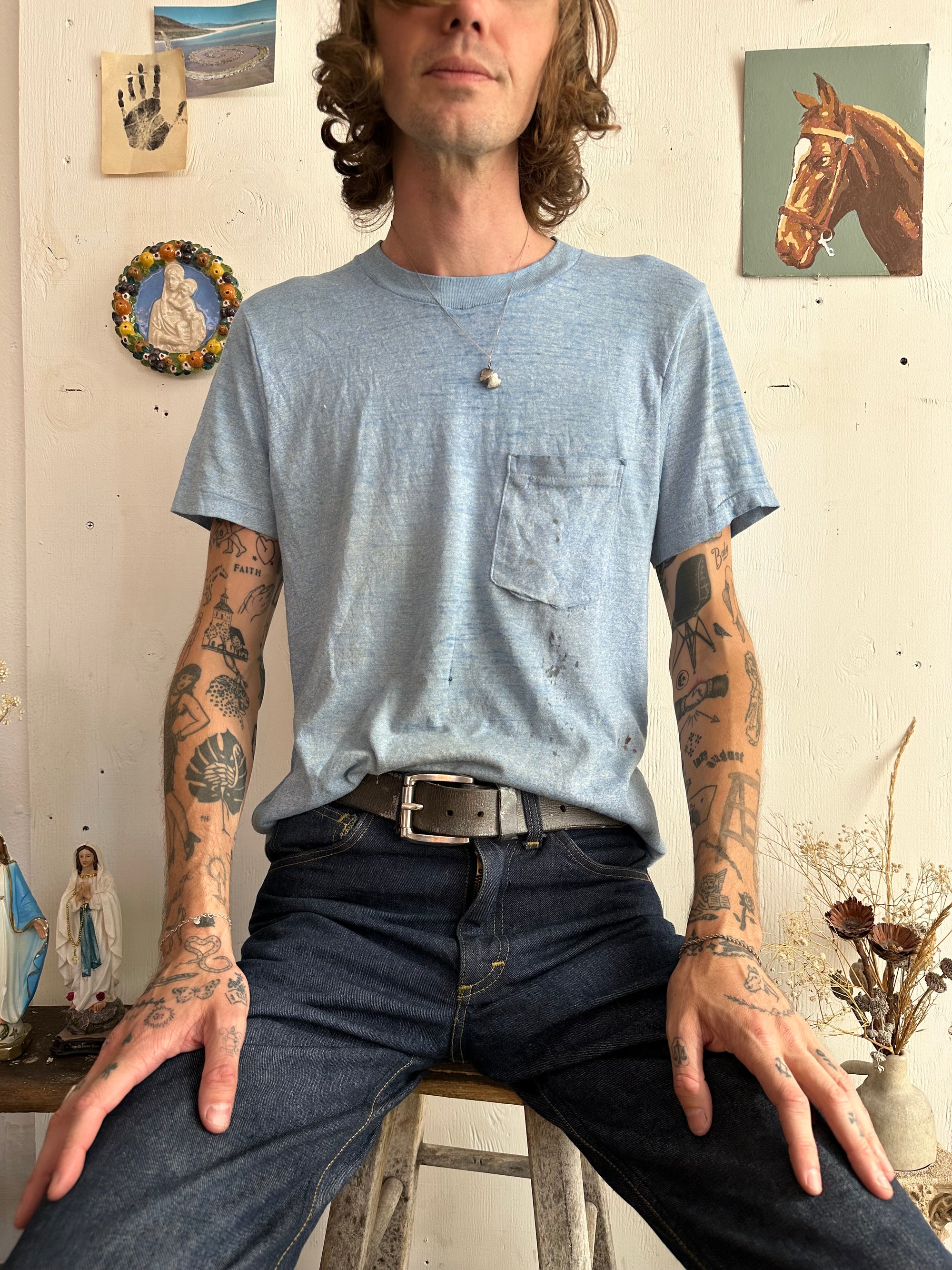 1980s Thrashed Towncraft Pocket Tee (L/XL)