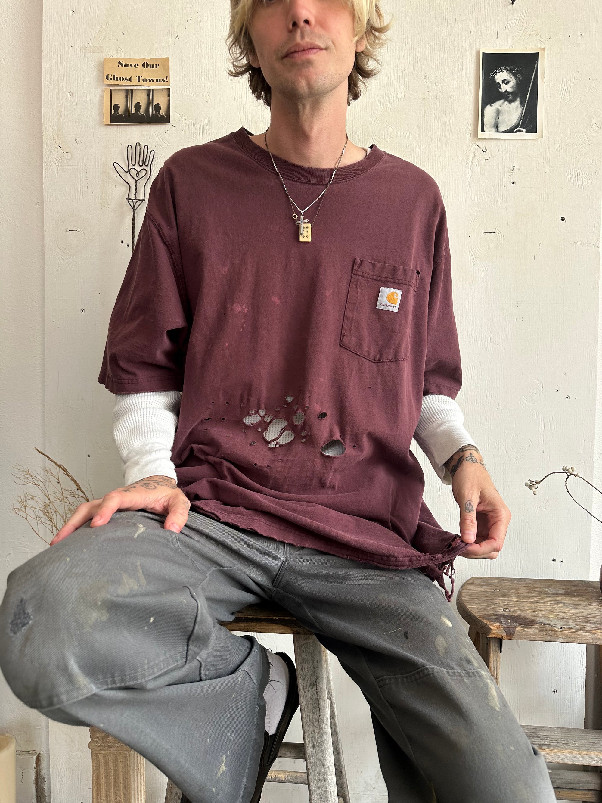 1990s/2000s Thrashed Carhartt Tee