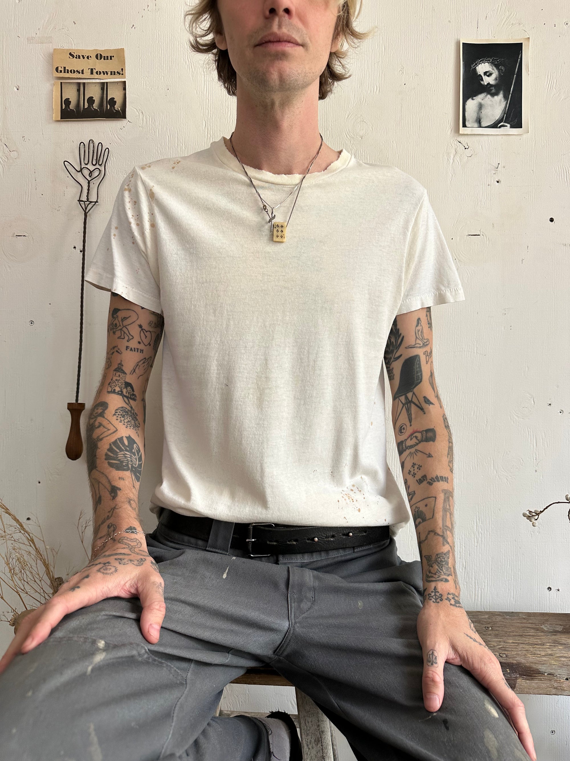 1990s Thrashed White Tee