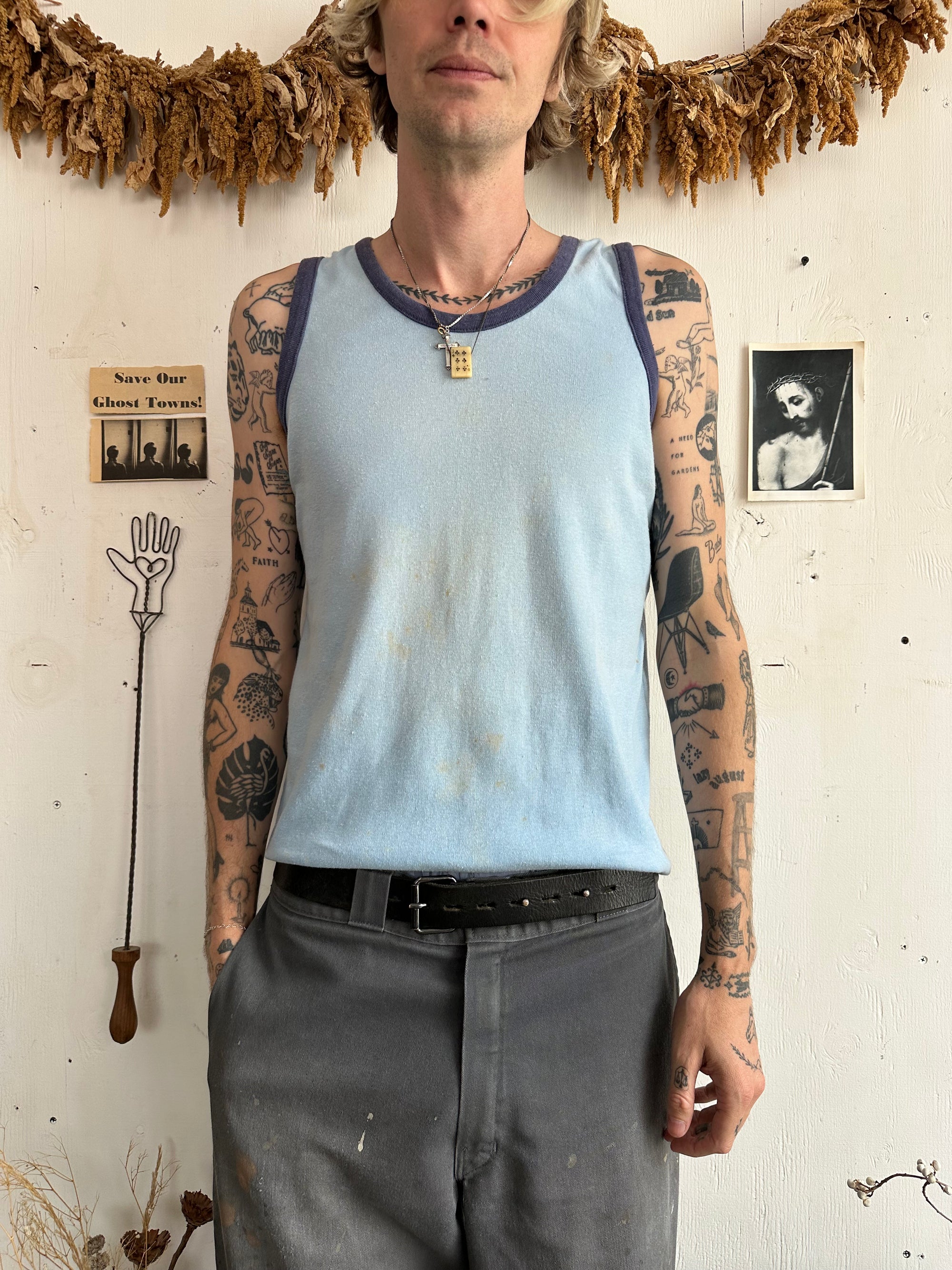 1980s Well Worn Two-Toned Tank Top