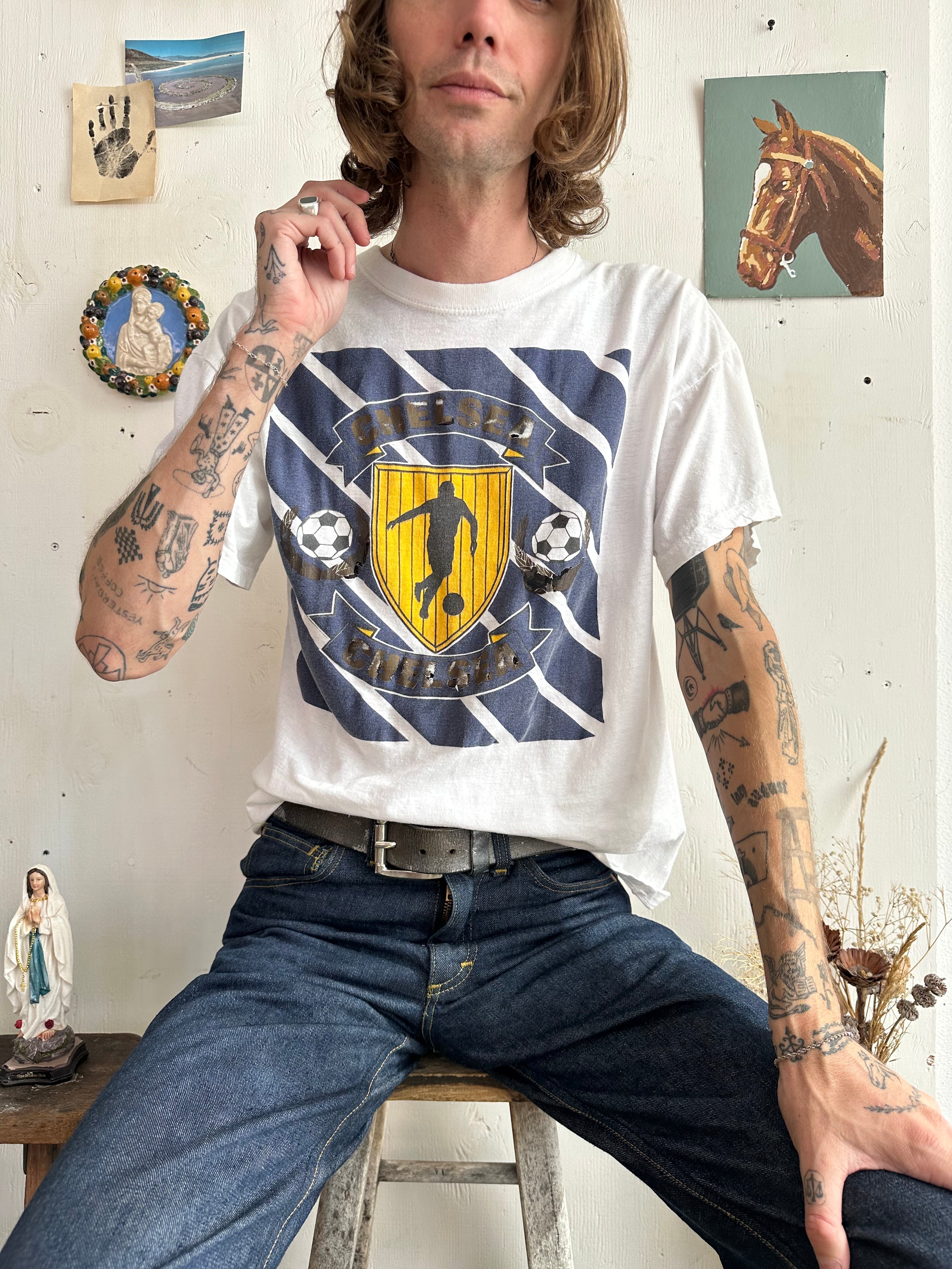 1980s Chelsea Soccer Tee (Boxy M)