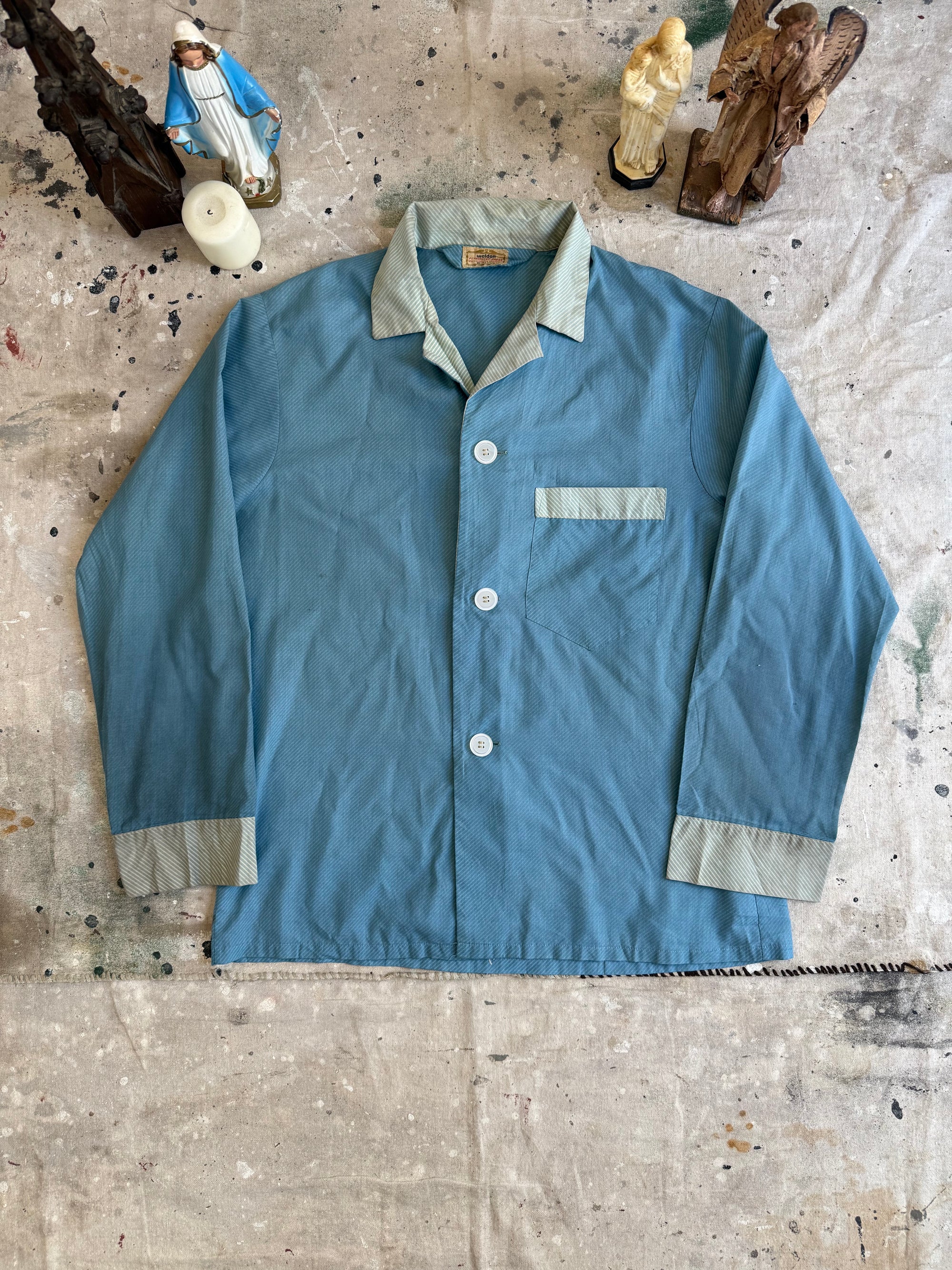 1960s Washed Cotton Pajama Shirt