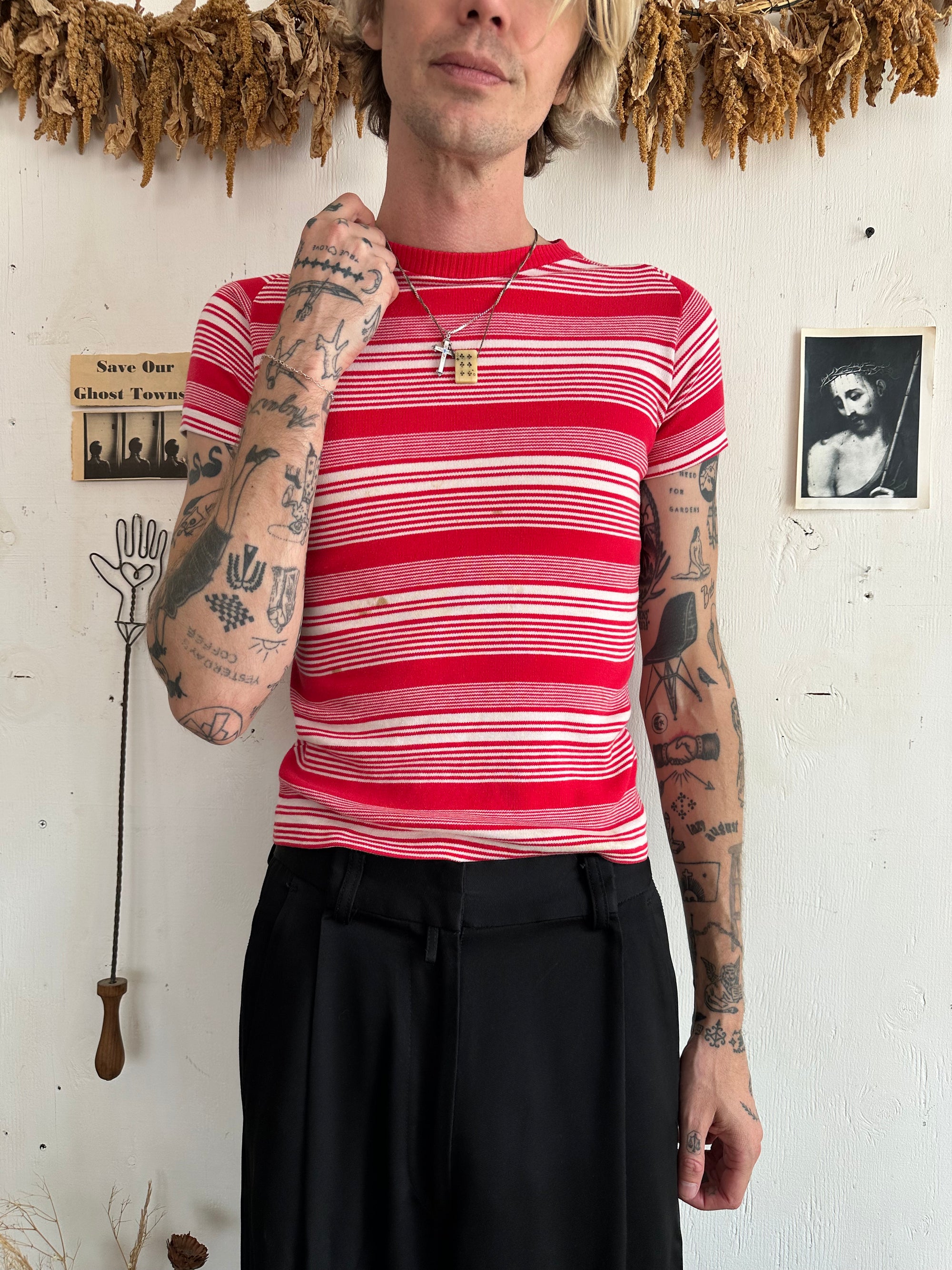 1960s Ribbed Striped Tee