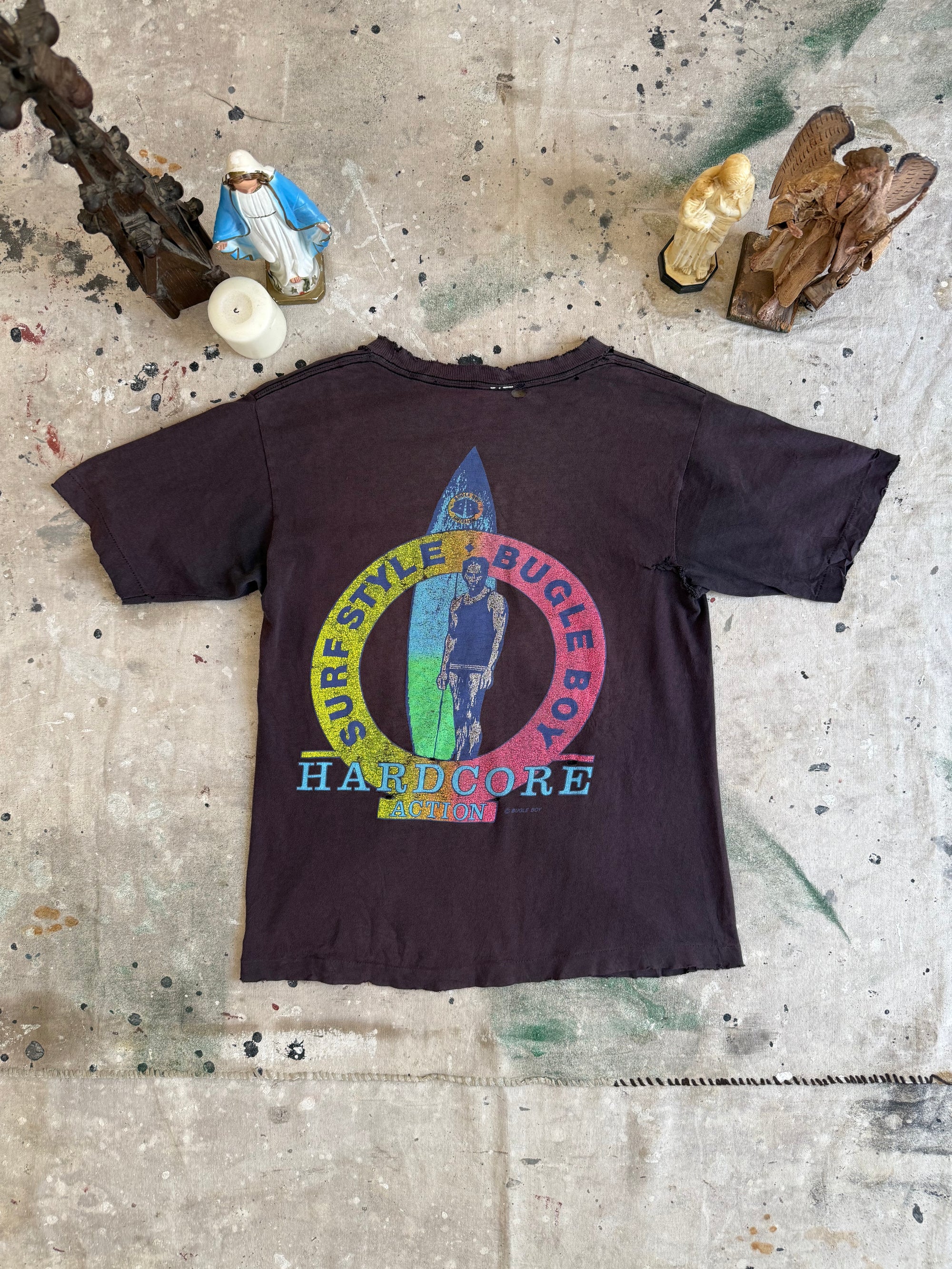 1990s Thrashed Sunfaded Bugle Boy Tee