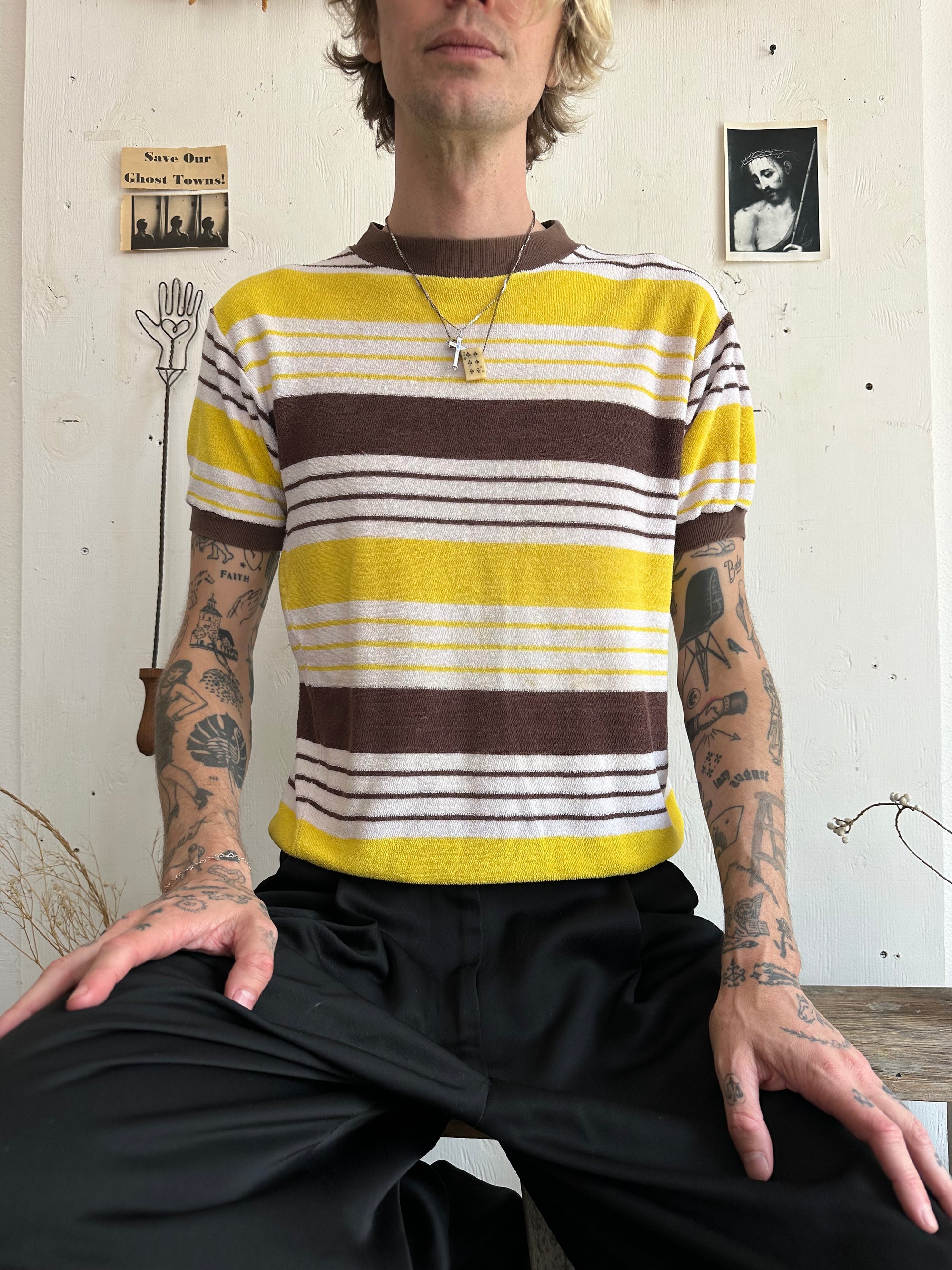 1970s Striped Terry Cloth Tee