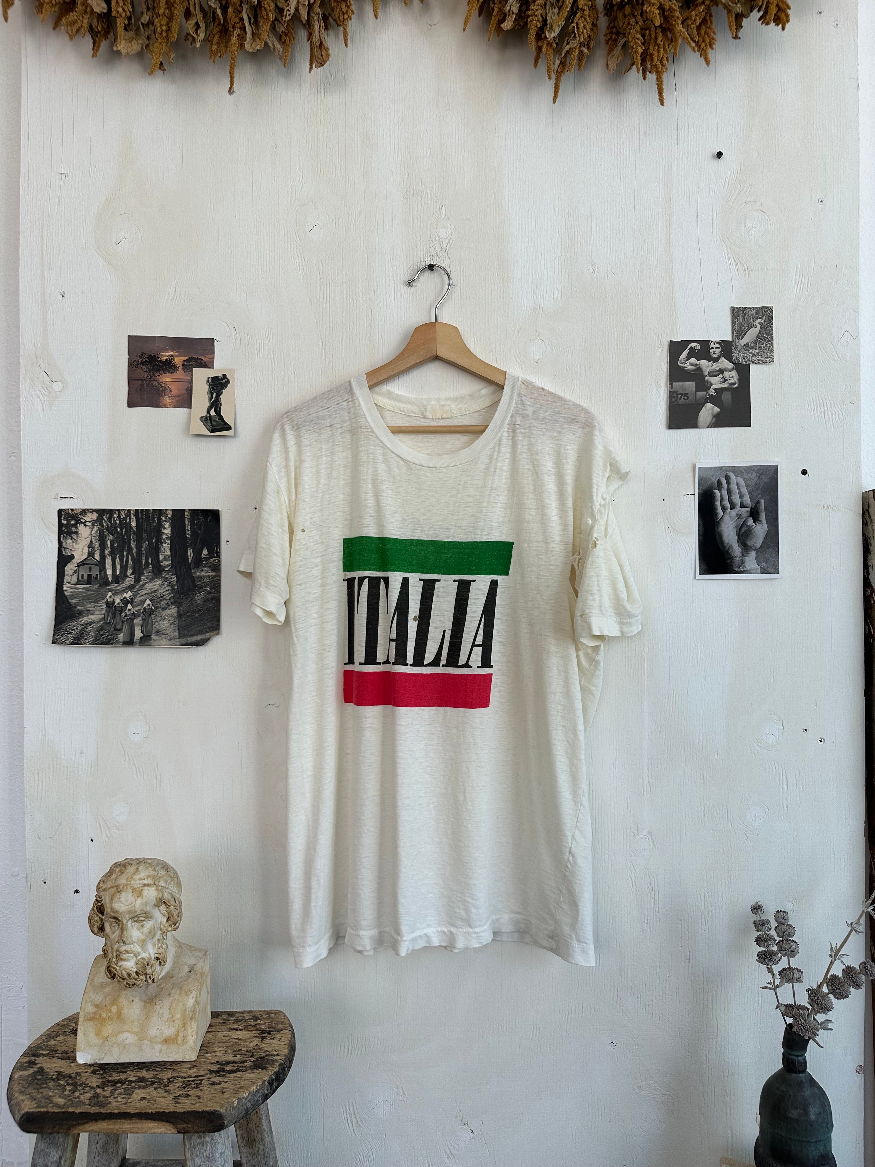 1980s Thrashed Italia Tee (Boxy L)