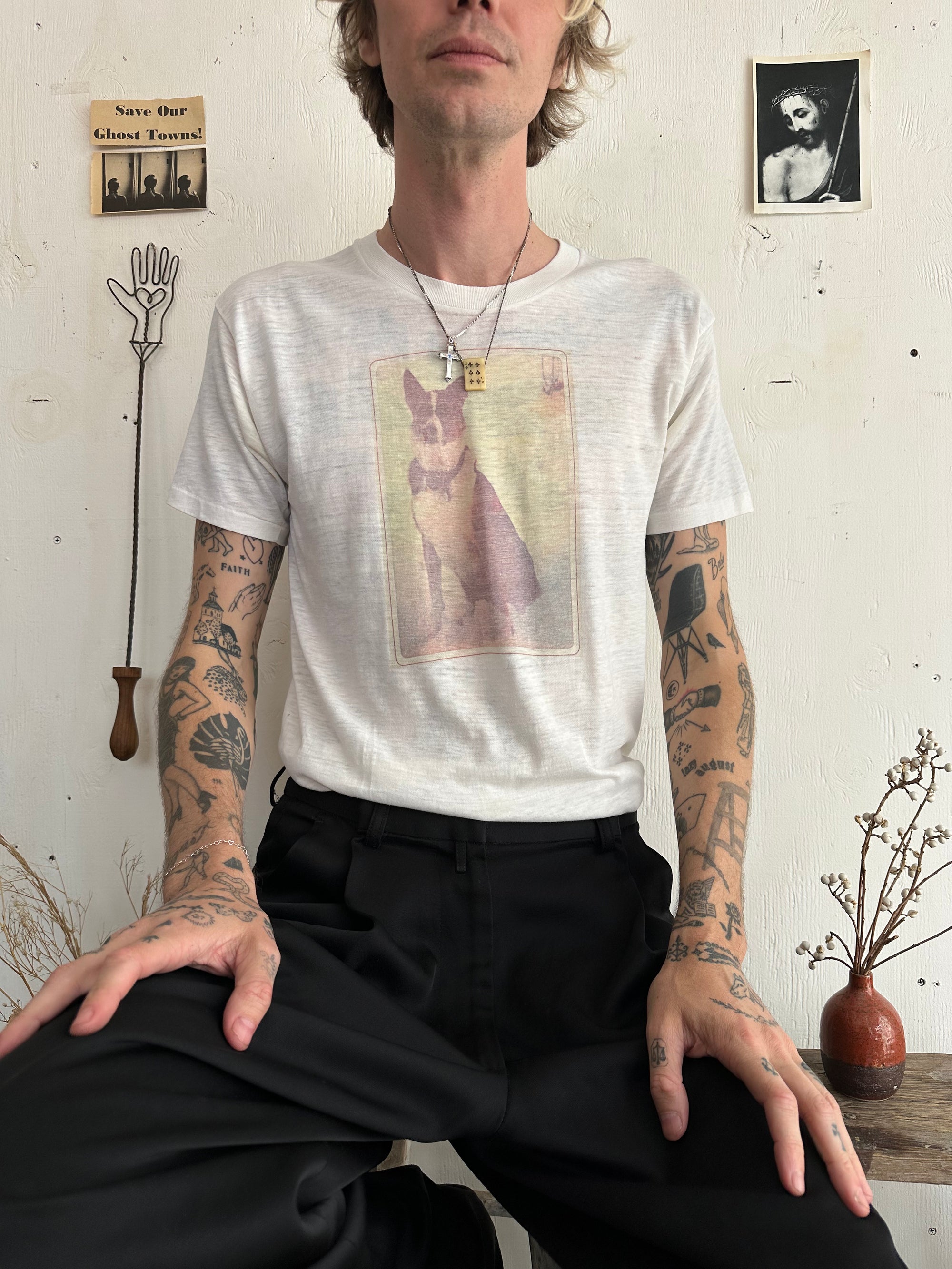 1980s Paper Thin Dog Portrait Tee