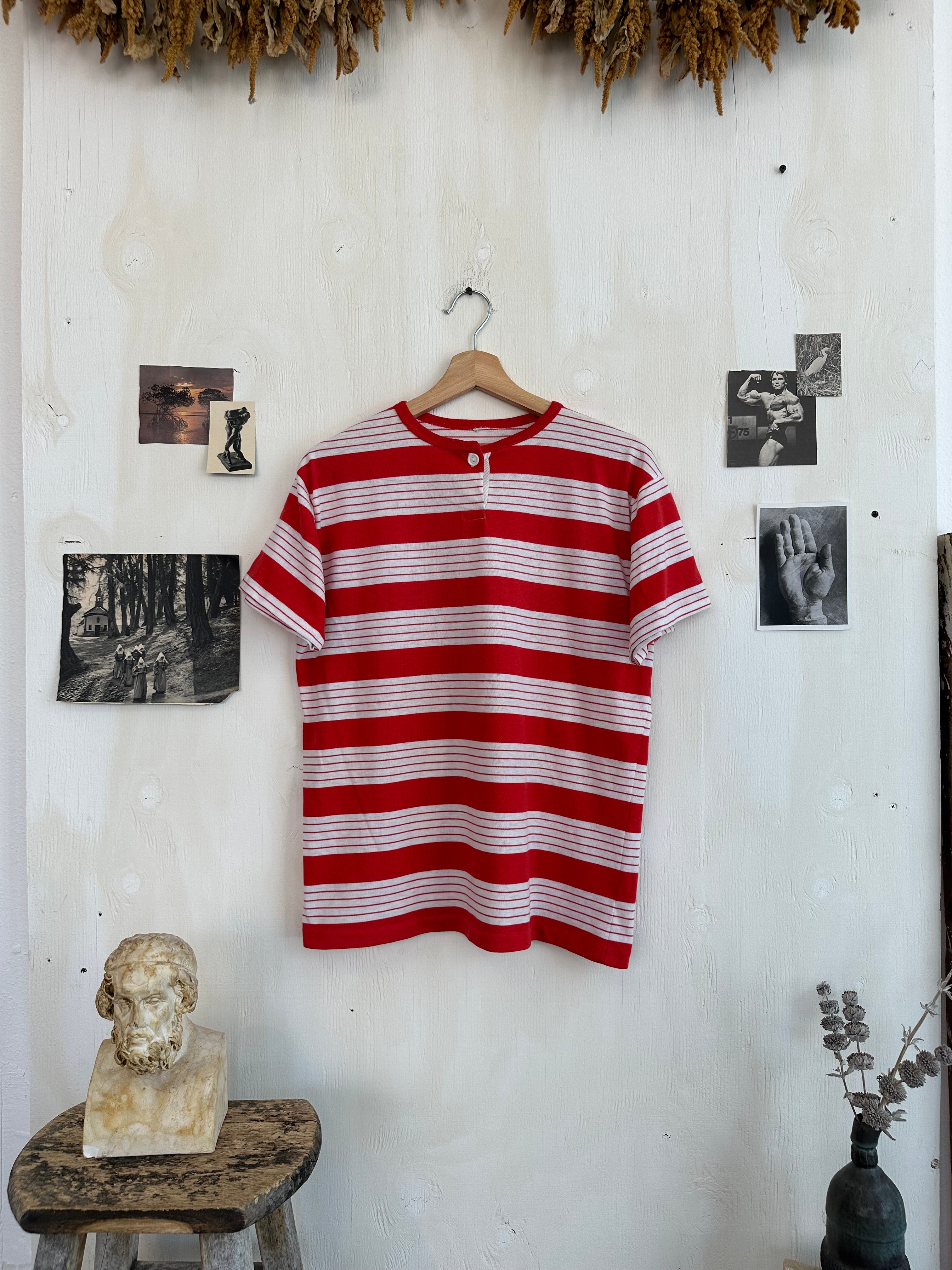 Red And White Striped Tee (M)