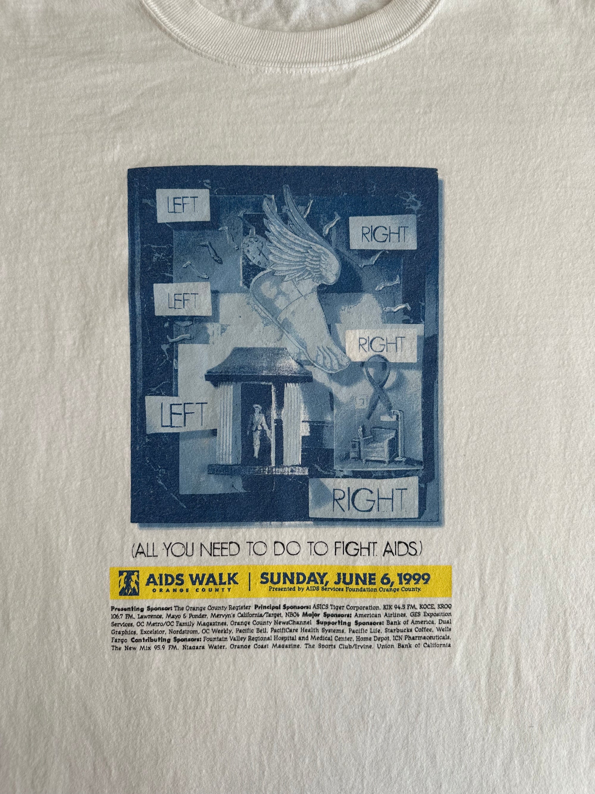 1999 Aids Walk T-Shirt W/ Witches Coven on the Back