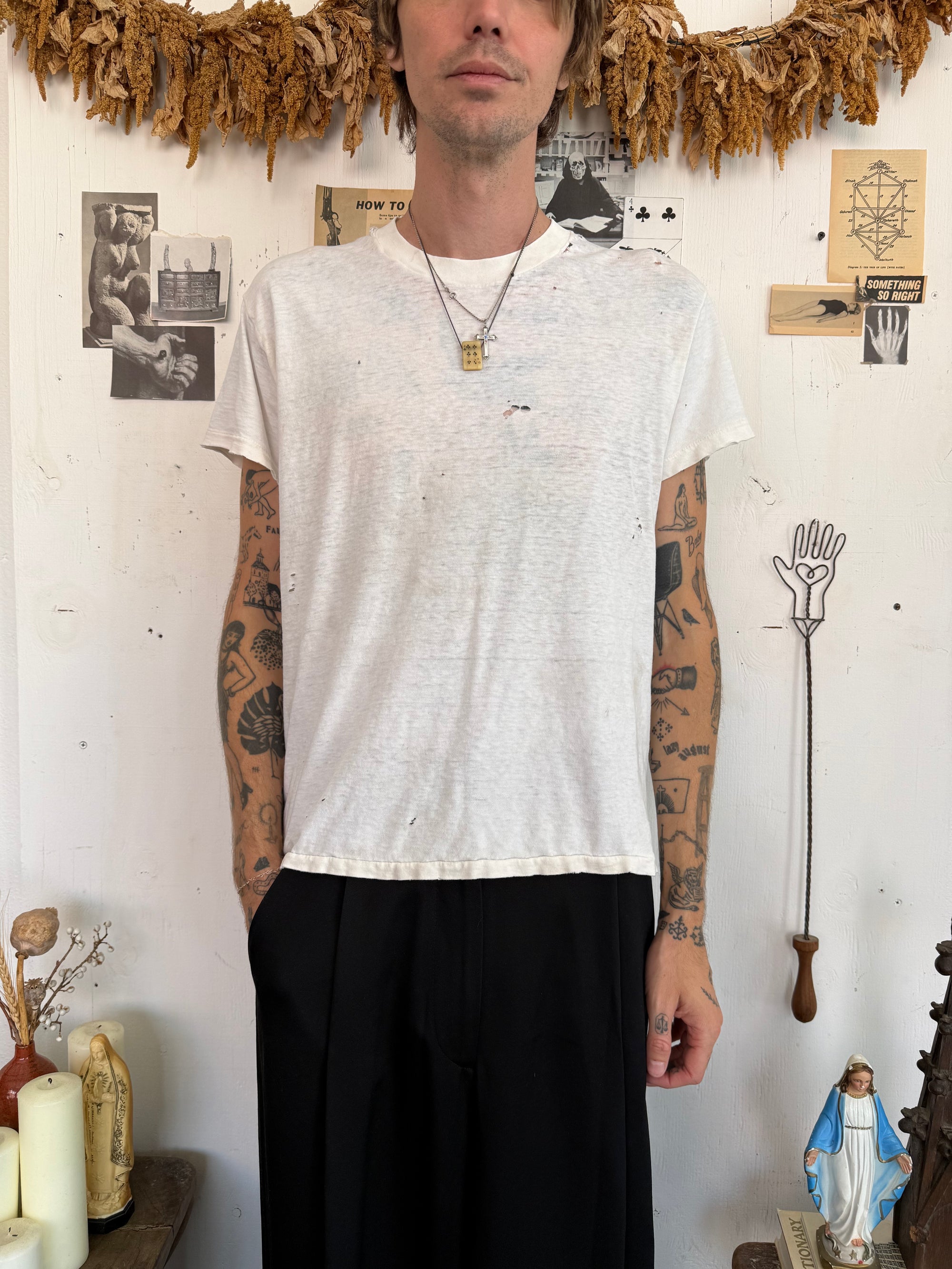1980s Thrashed White Tee