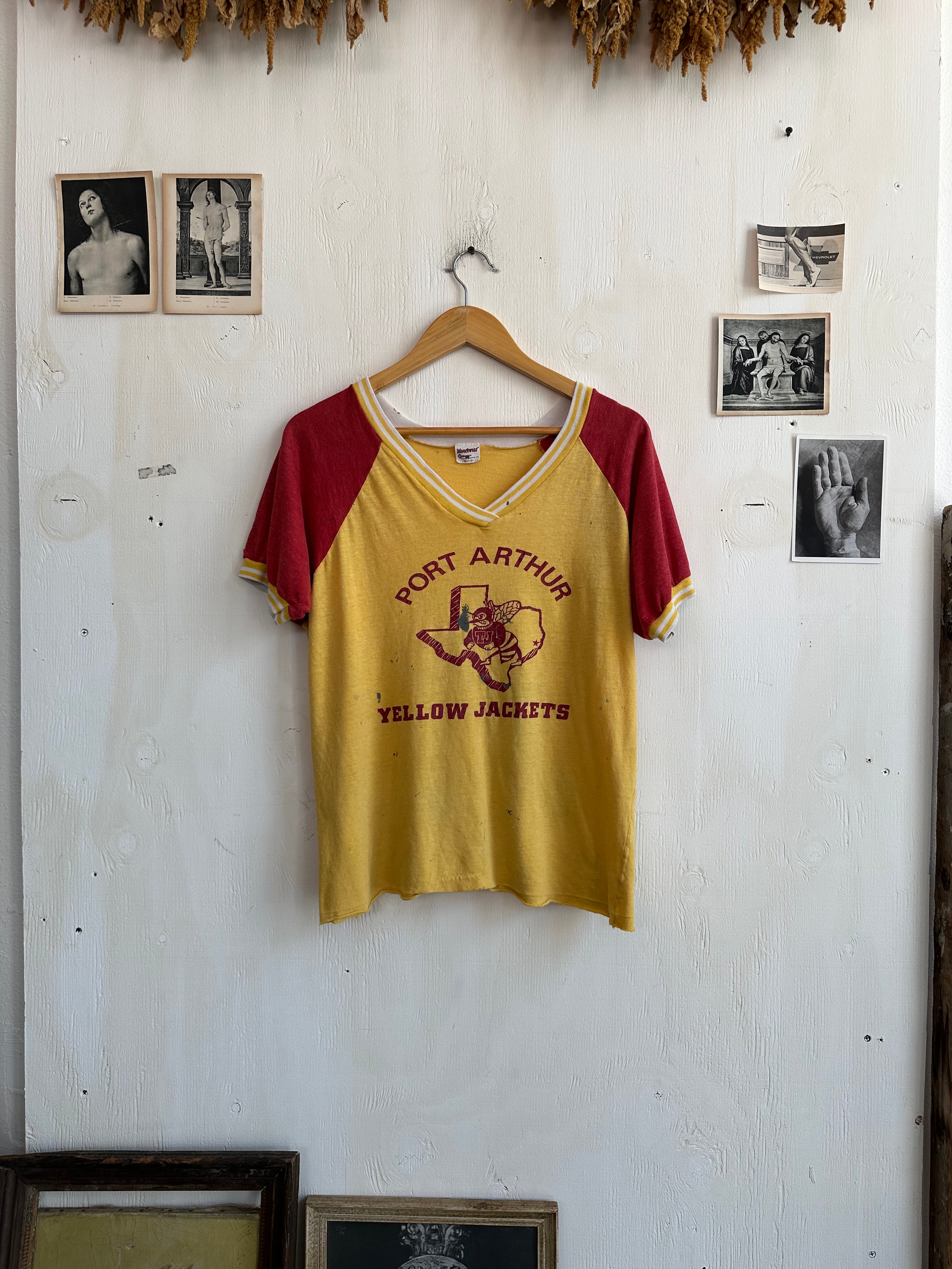 1970s Thrashed Port Arthur Yellow Jackets Tee (Boxy M)