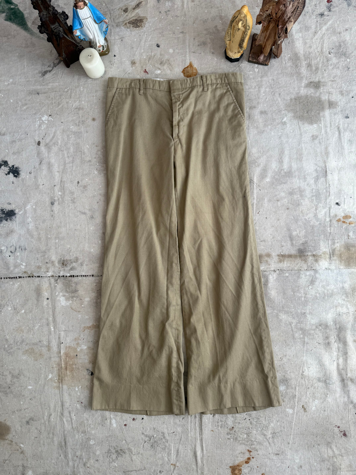 1970s Low Rise Cropped Flairs