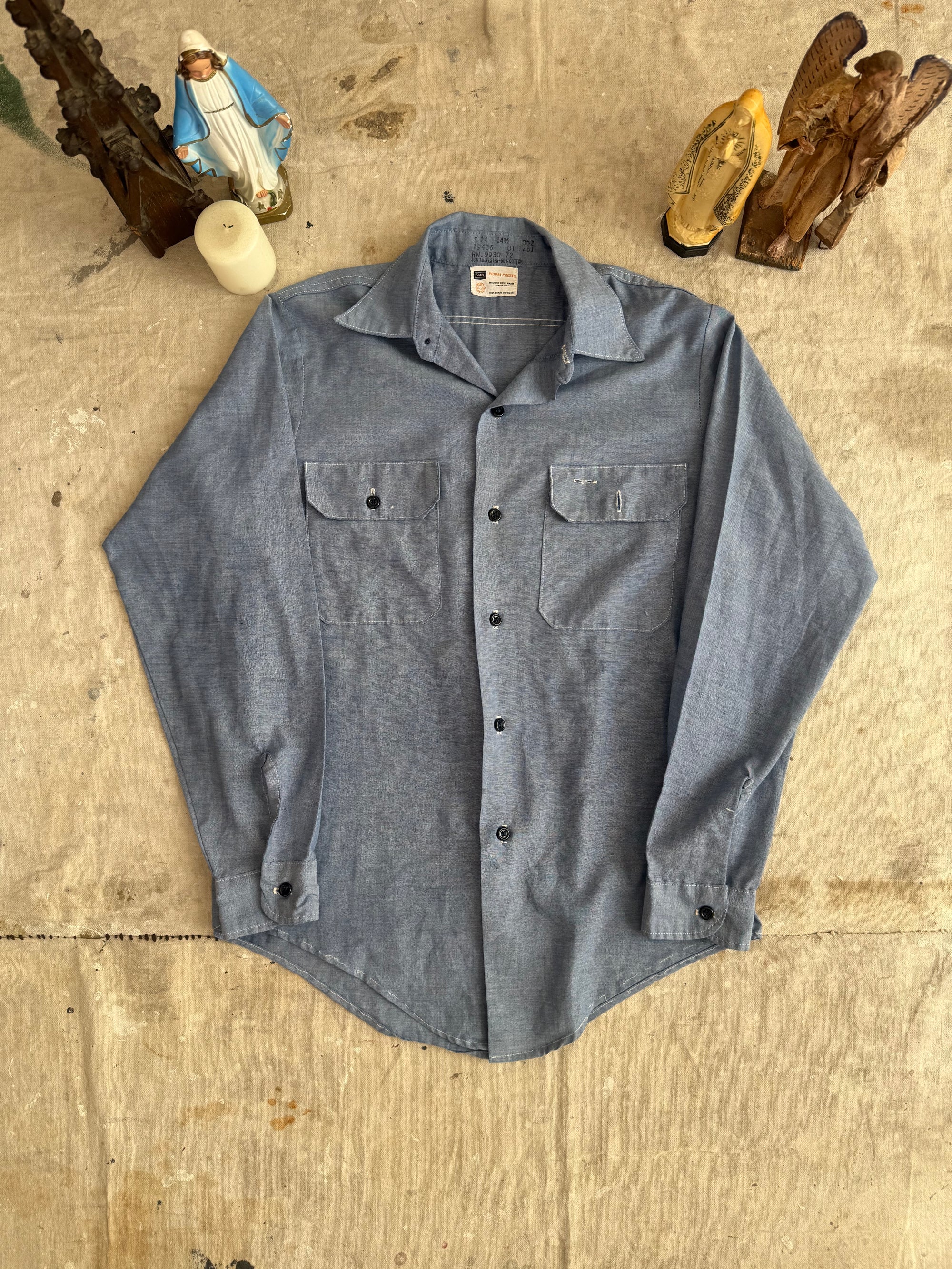 1970s Chambray Work Shirt