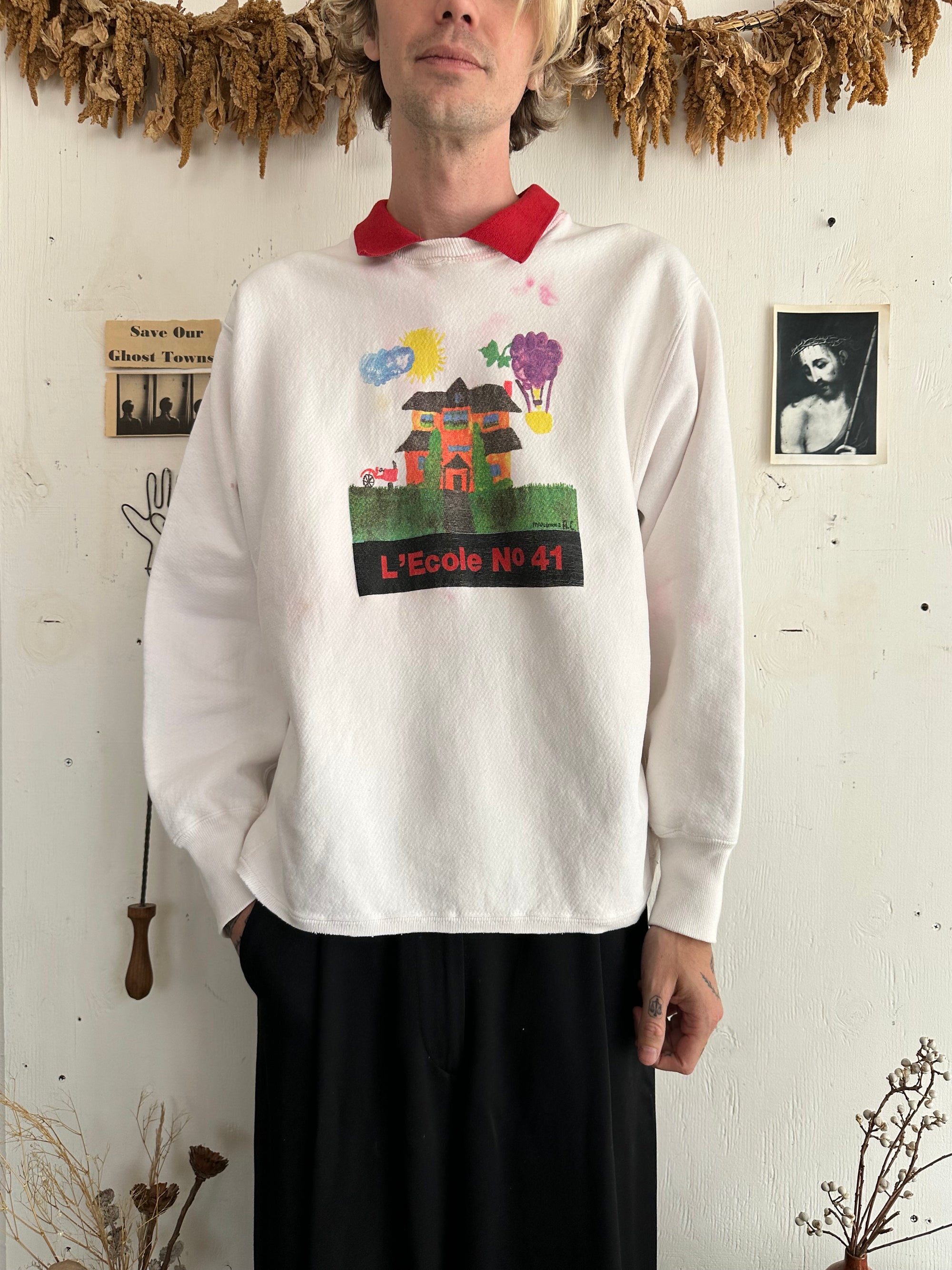 1990s L’Ecole No. 41 Collared Sweatshirt