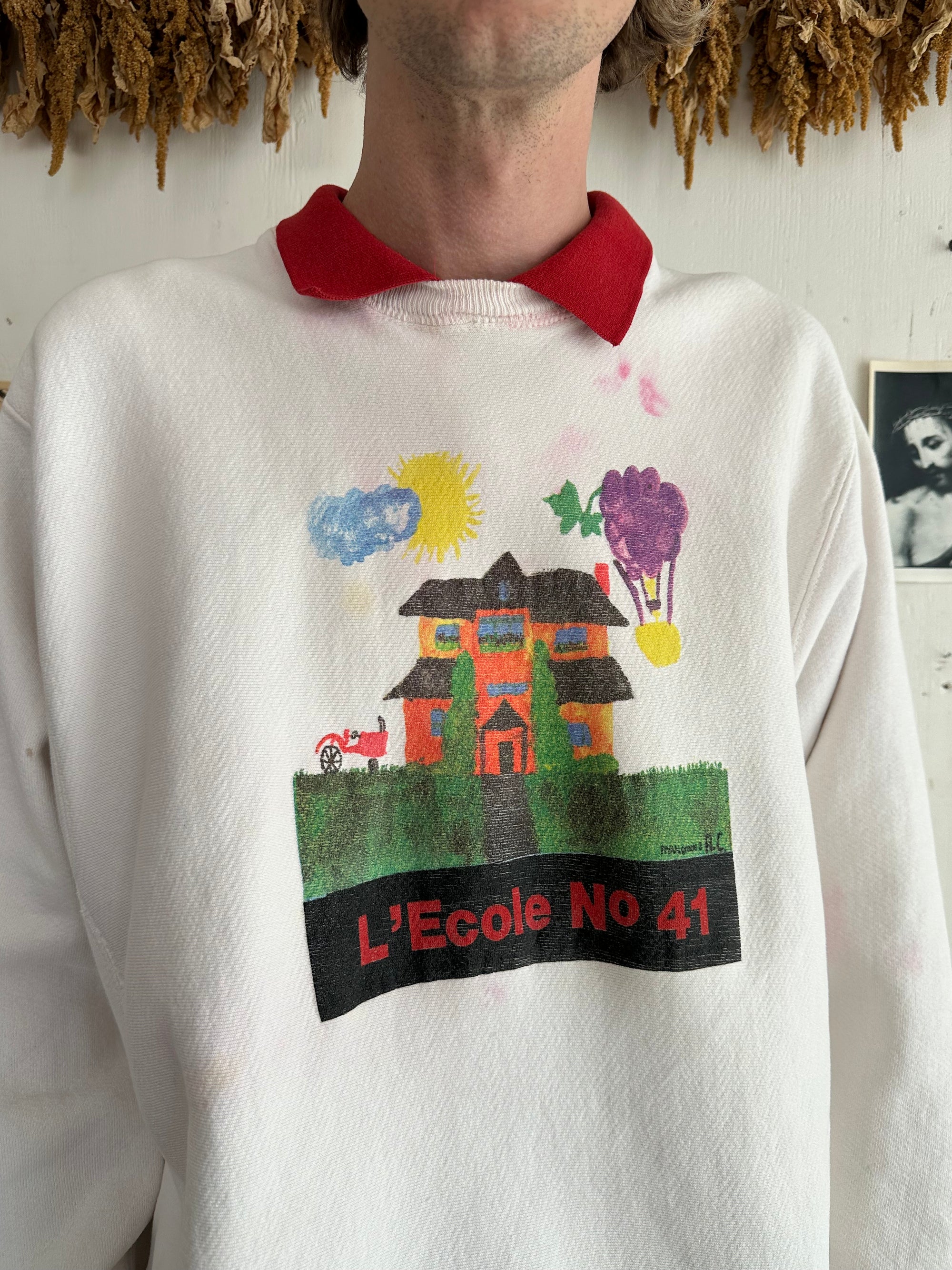 1990s L’Ecole No. 41 Collared Sweatshirt
