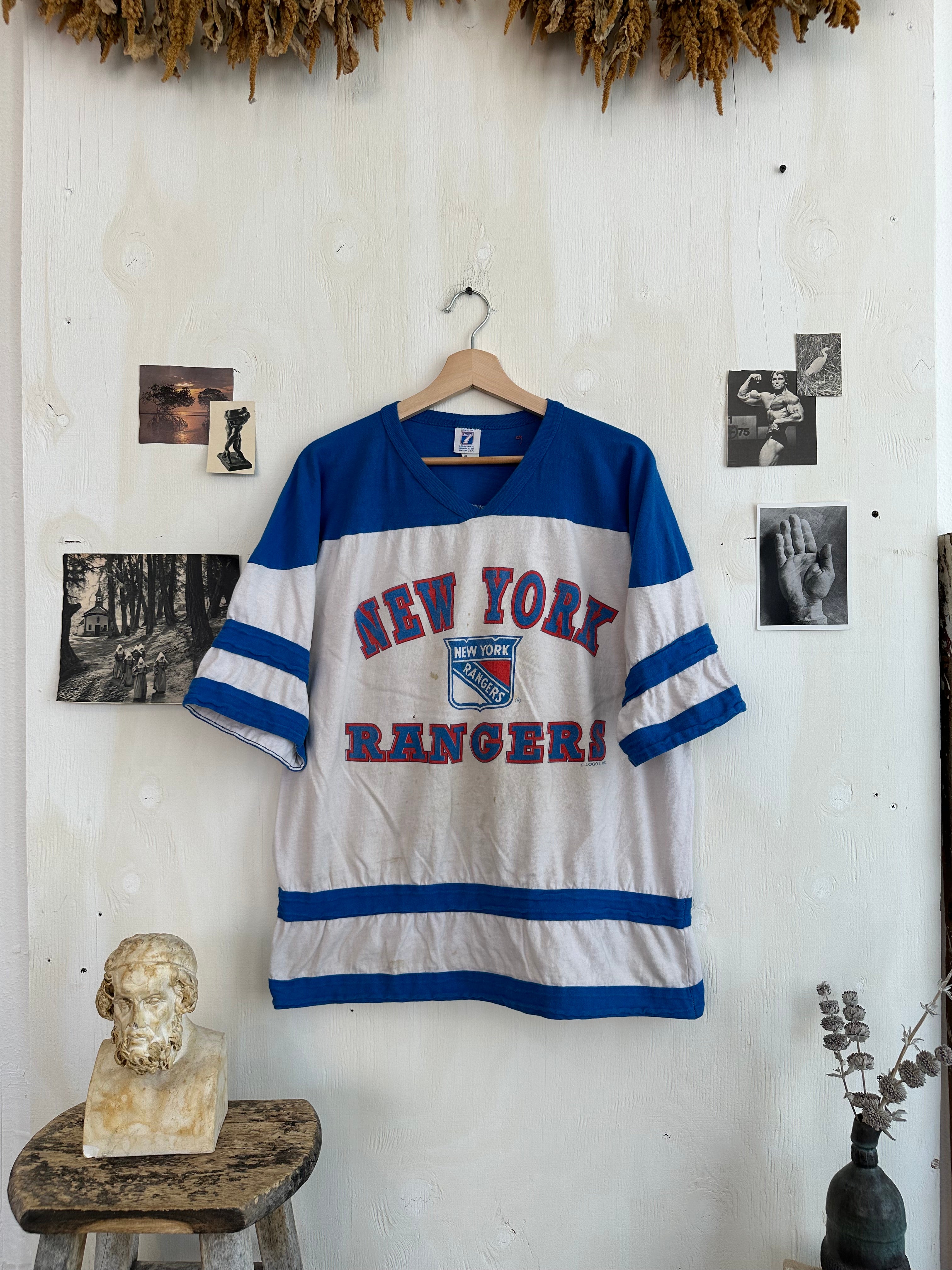 1990s Thrashed Yew York Rangers Jersey Tee (Boxy XXL)