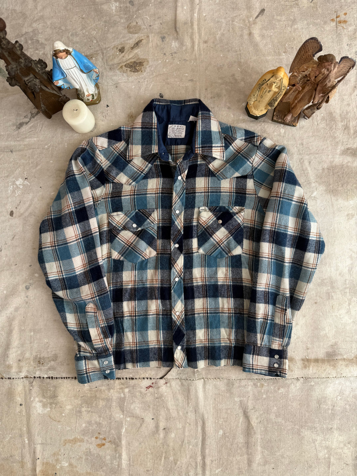 1970s Sears Snap Button Flannel