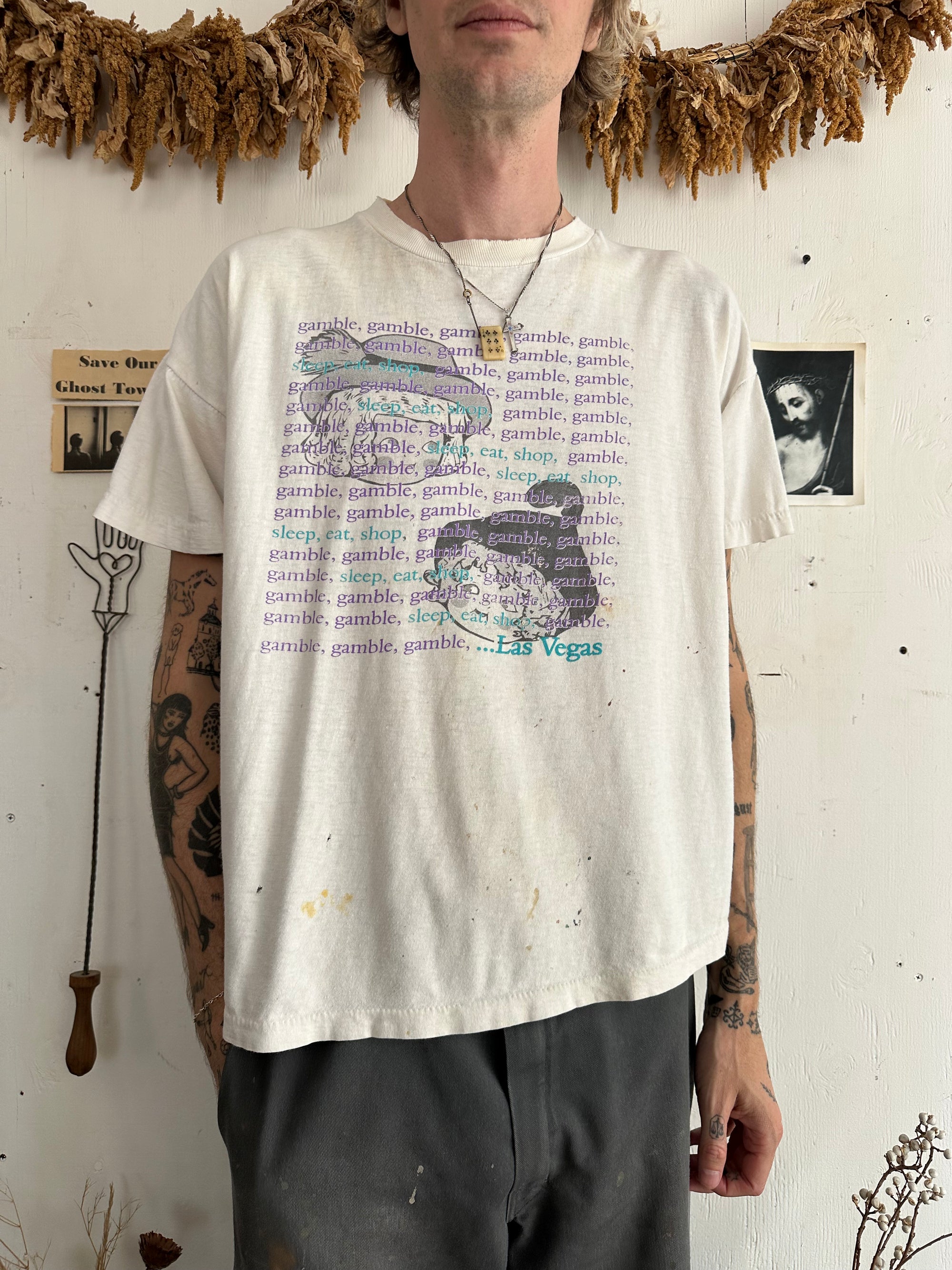 1980s Thrashed Gamble Gamble Gamble Tee