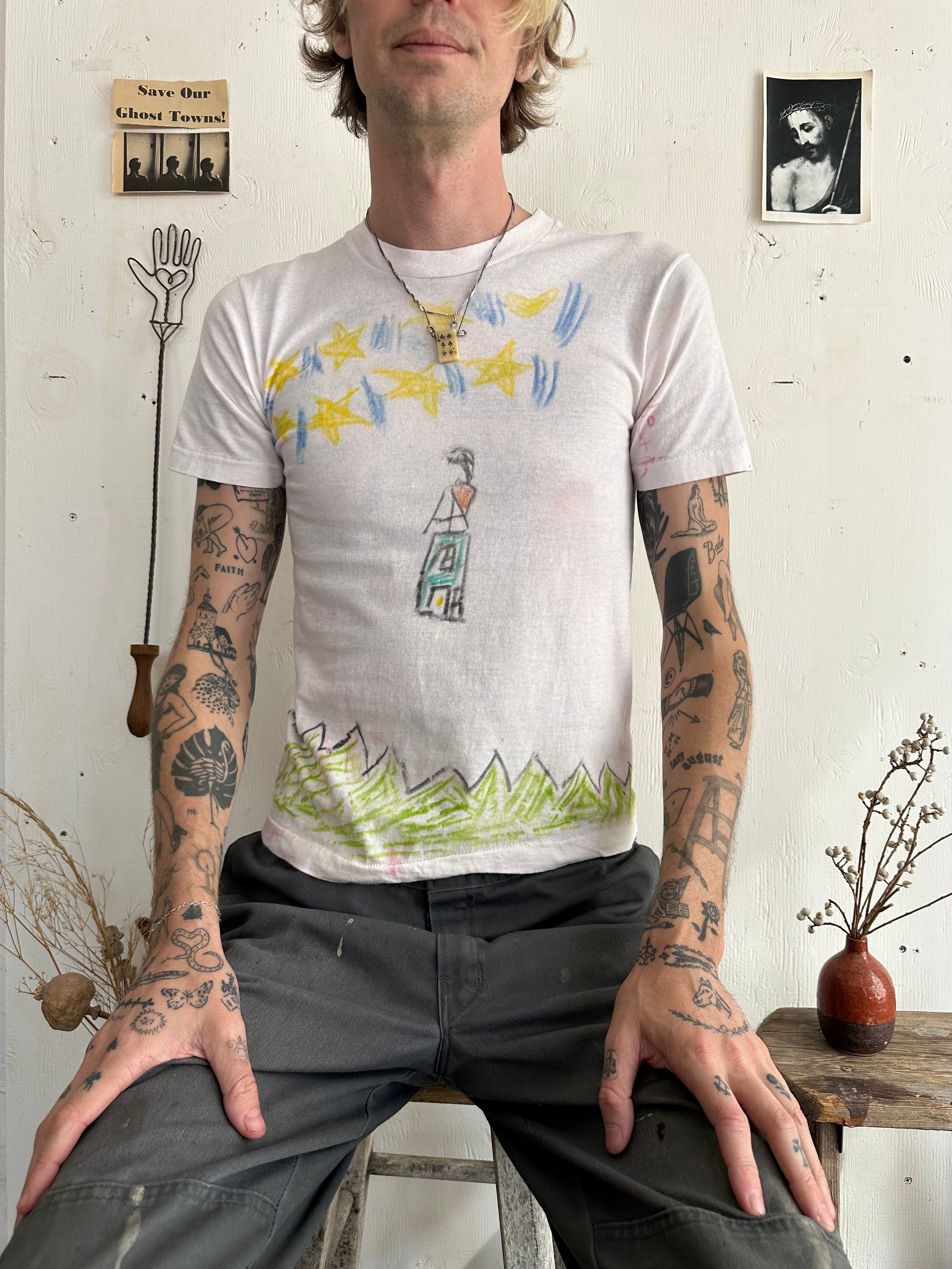 1980s “I LOVE GOD” Handdrawn Tee