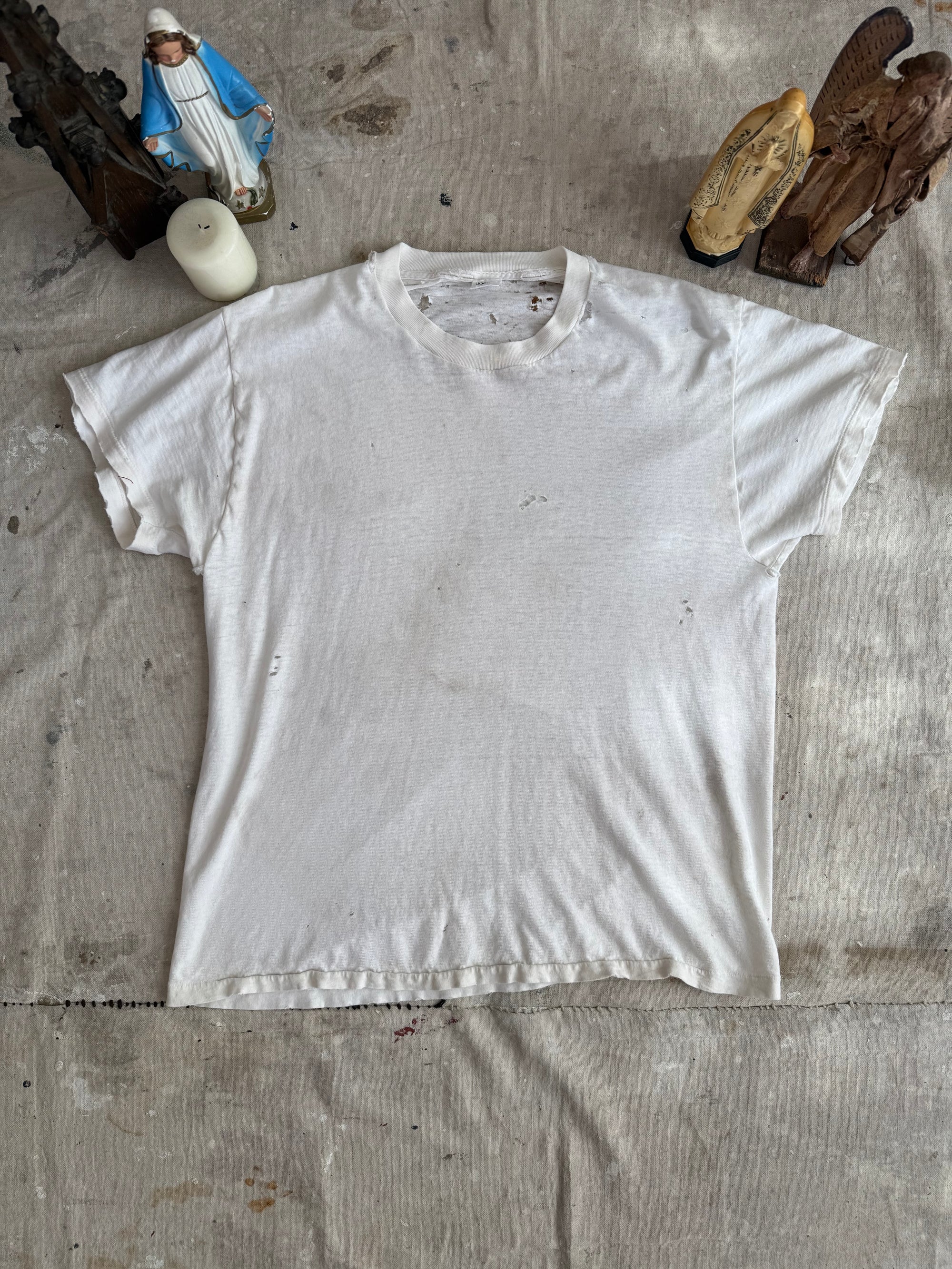 1980s Thrashed White Tee