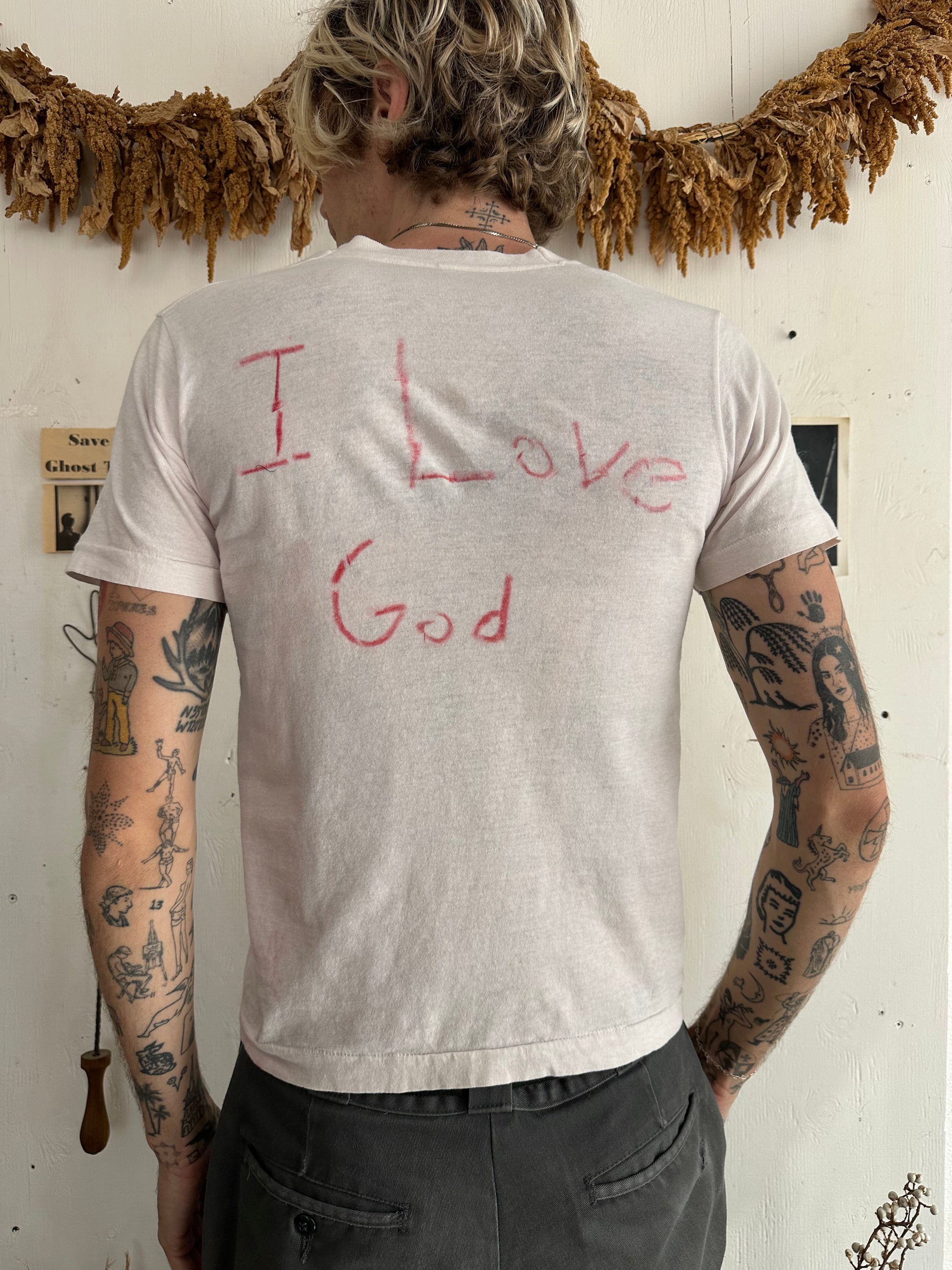 1980s “I LOVE GOD” Handdrawn Tee