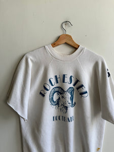 1980s Rochester Football Short Sleeve Sweatshirt (L/XL)