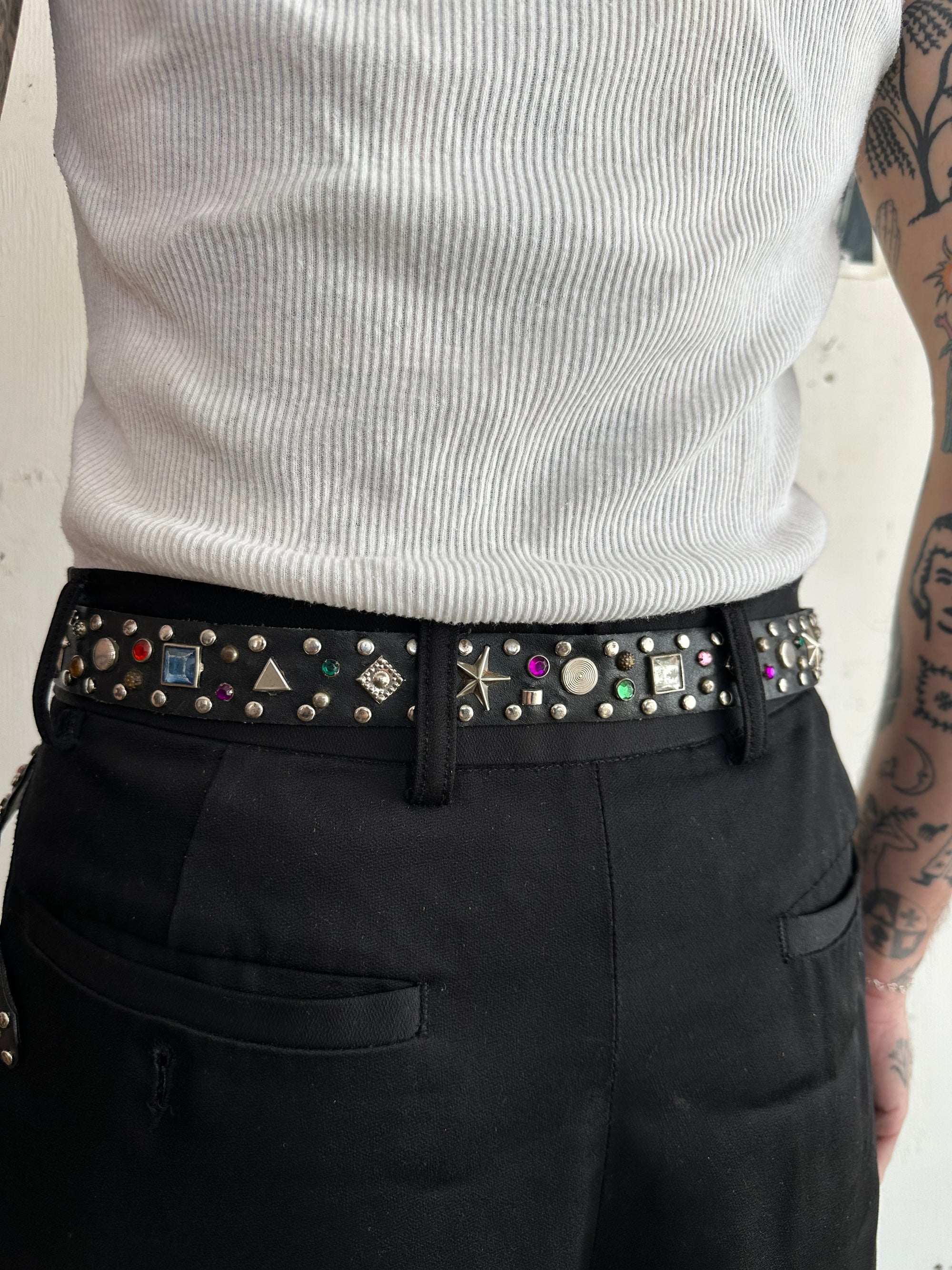 Vintage Harley Leather Belt W/ Studs