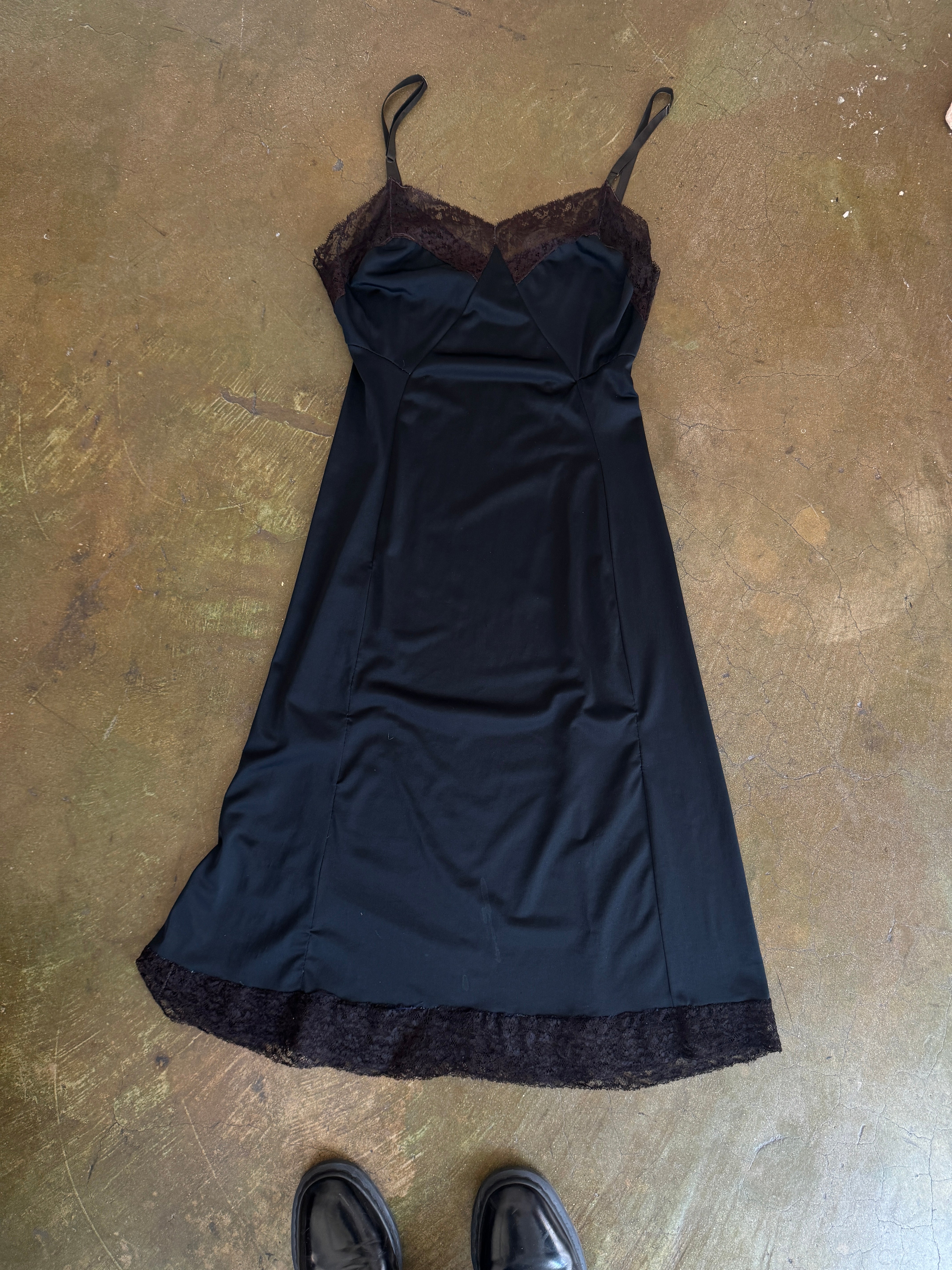 1990s Lace Top Slip Dress (S)