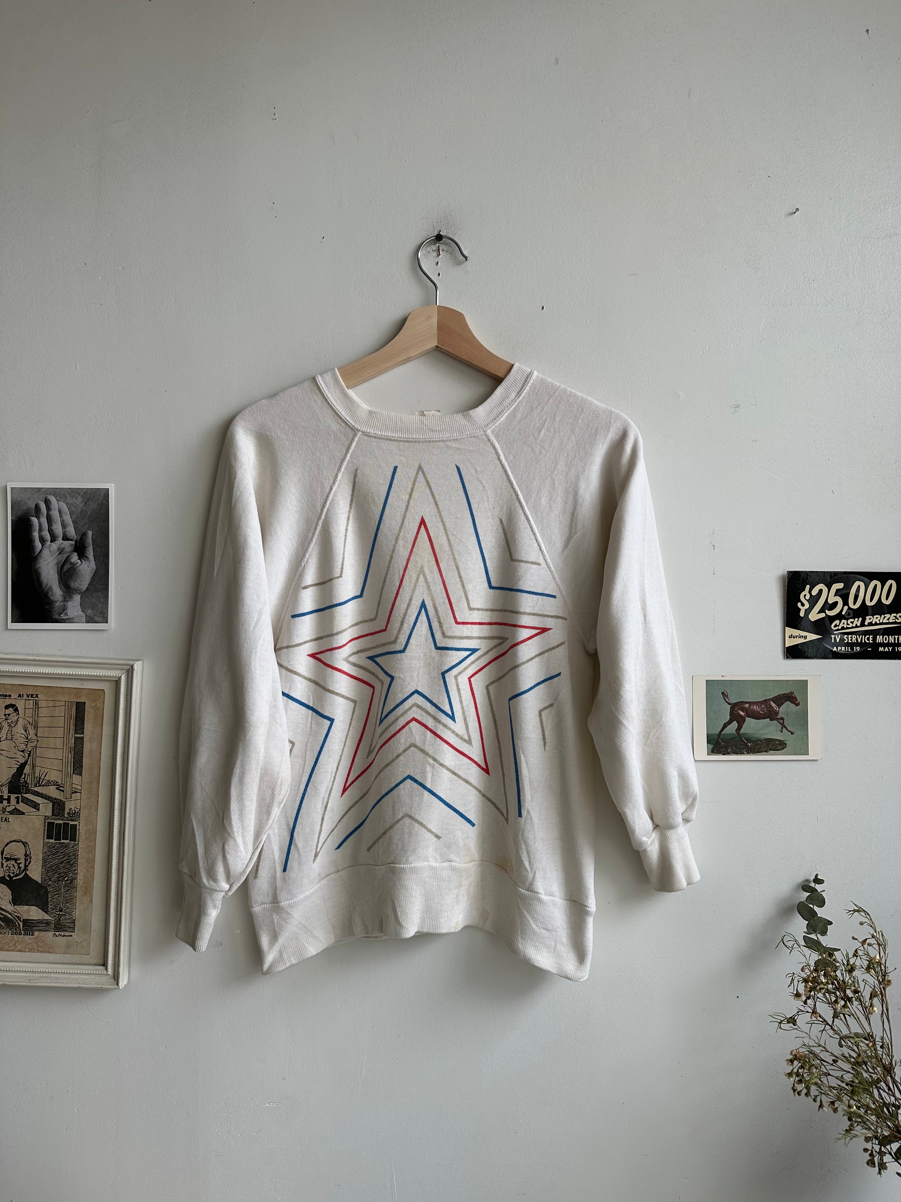 1980s Well-Worn Star Sweatshirt (M)