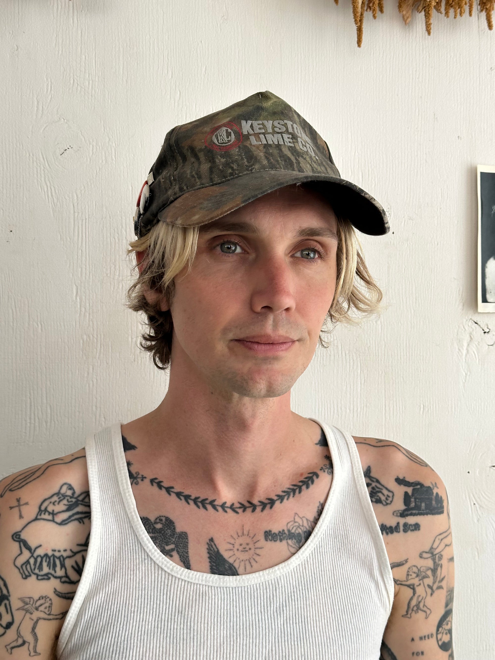 Camo Hat W/ Pins and Studs