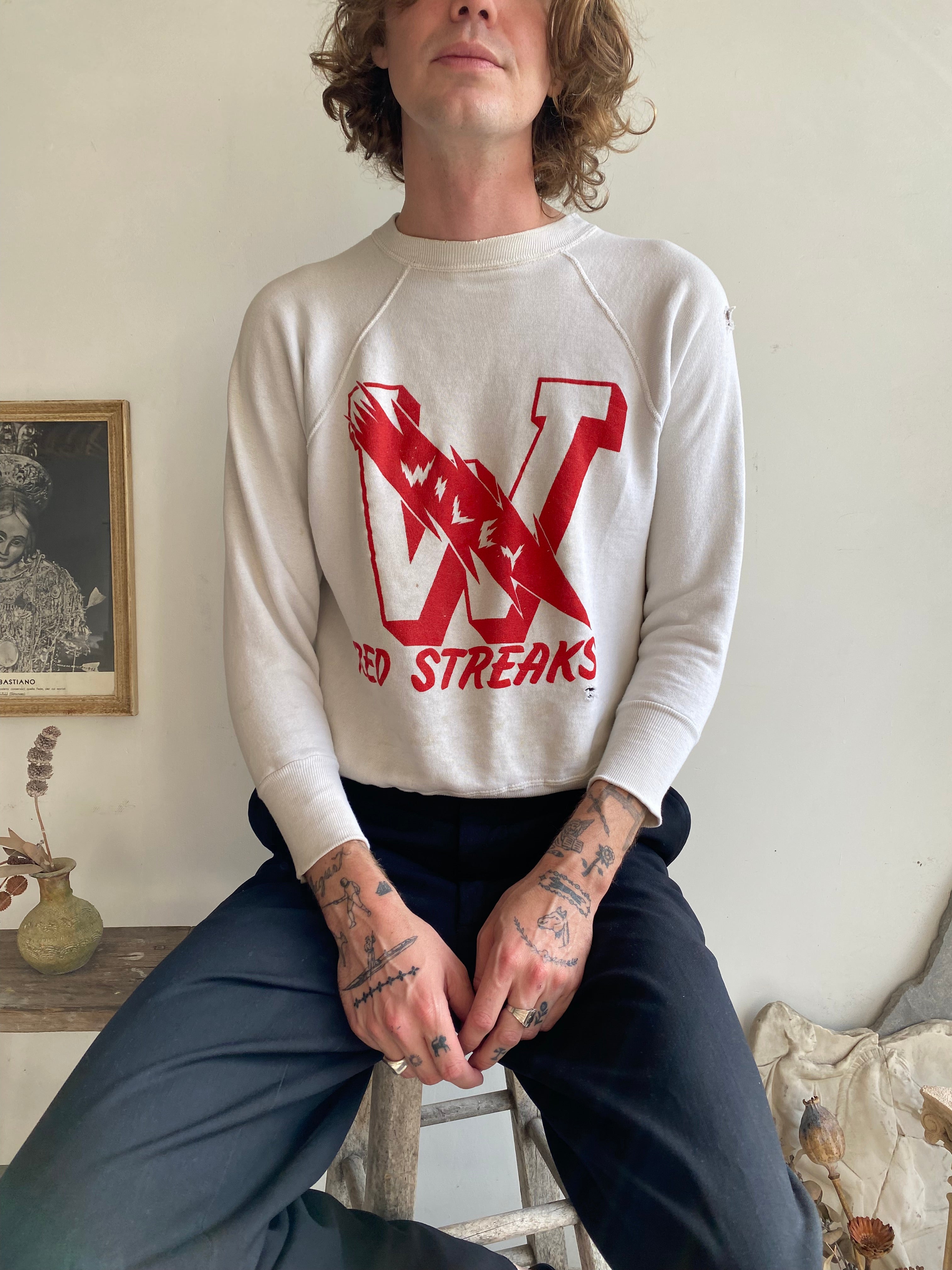 1980s Red Streaks Sweatshirt (S)