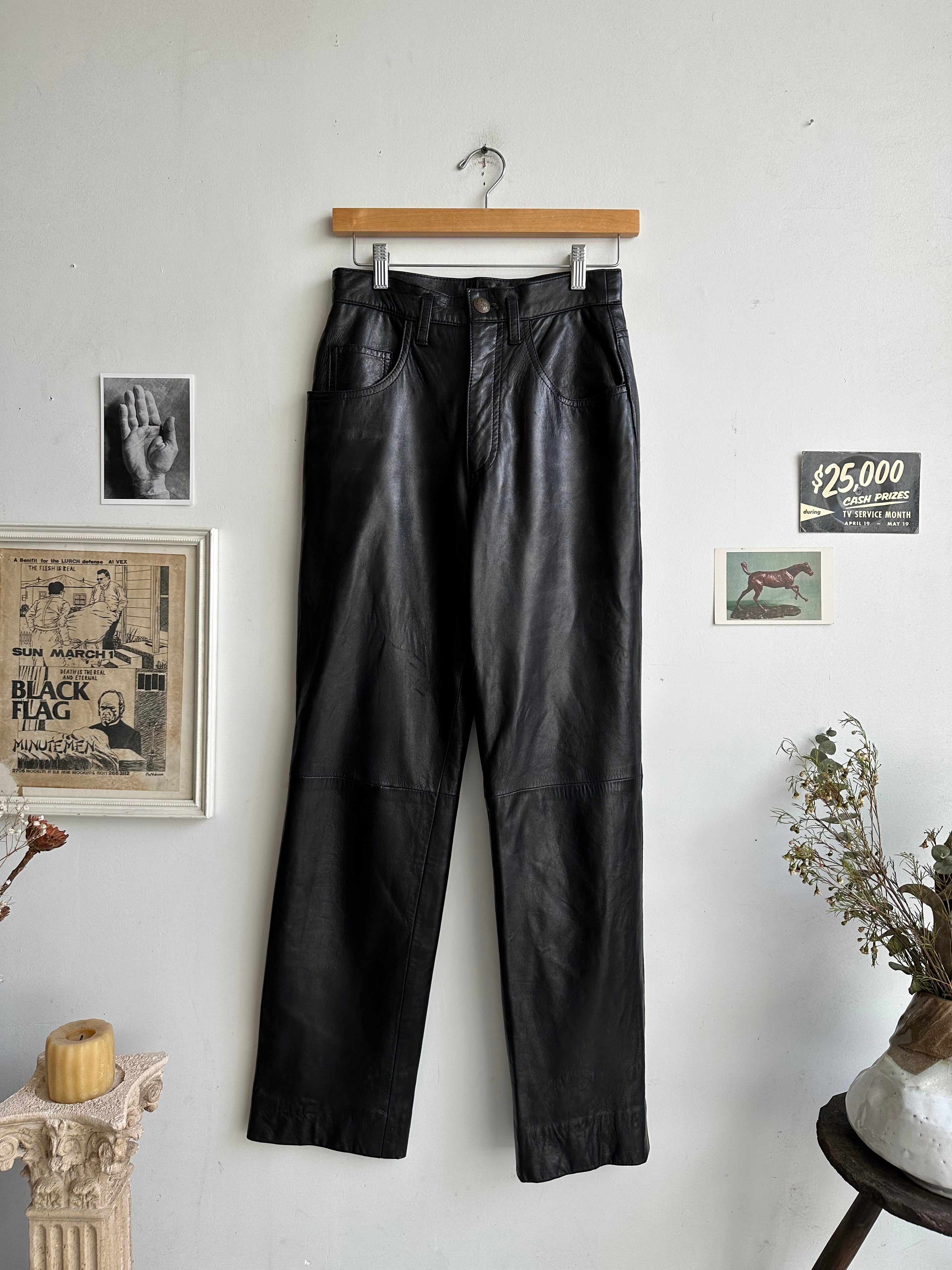 1990s Women’s Leather Pants (27 x 28)