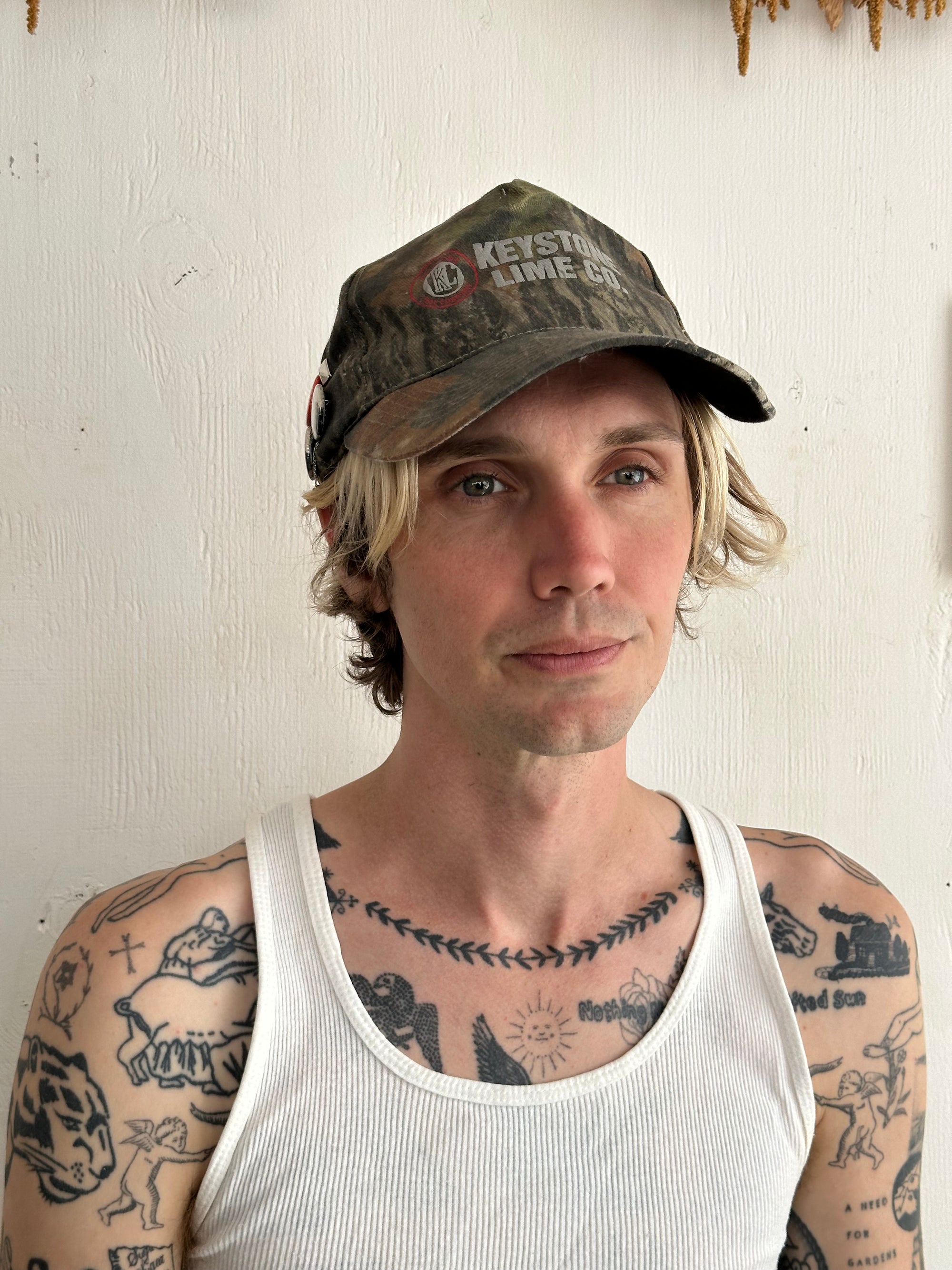 Camo Hat W/ Pins and Studs