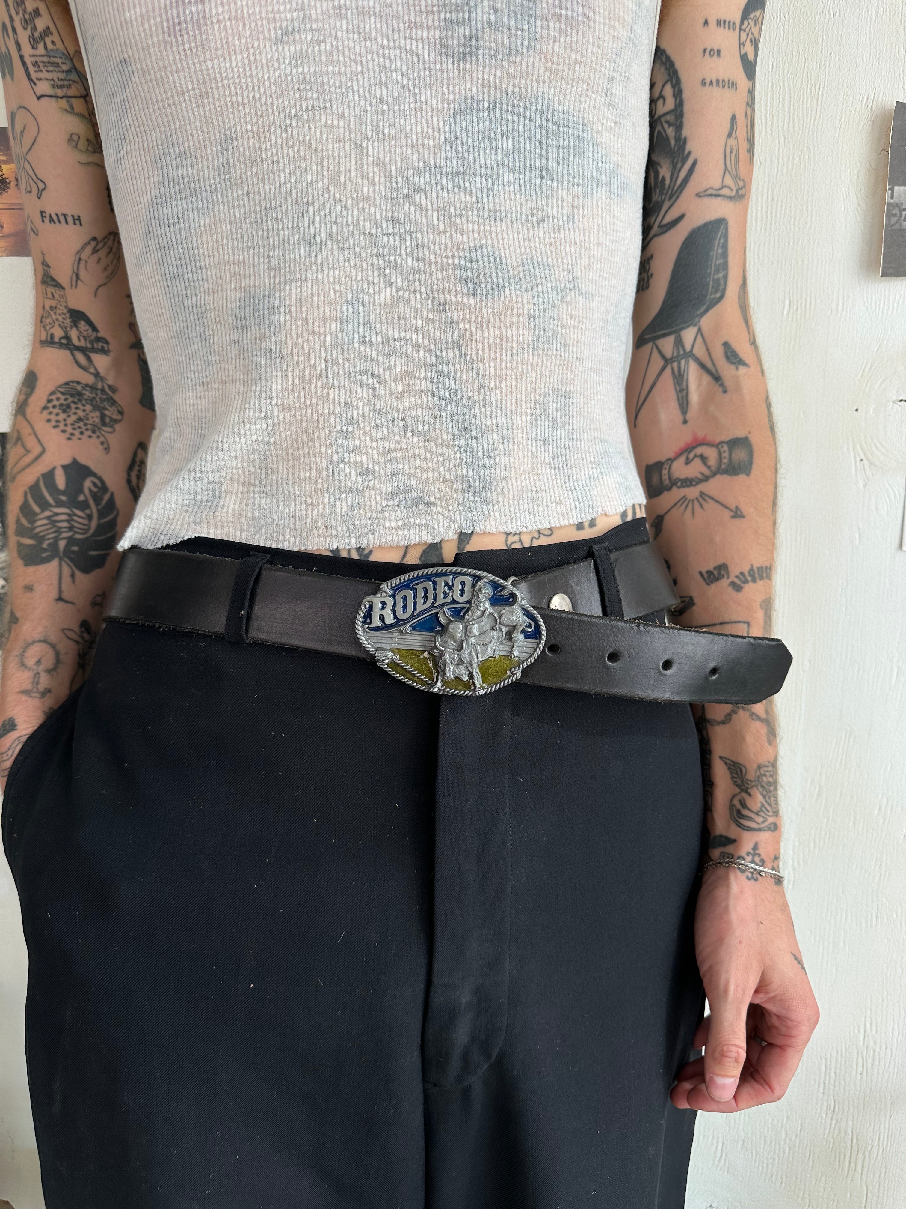 Black Rodeo Belt (38" - 42")