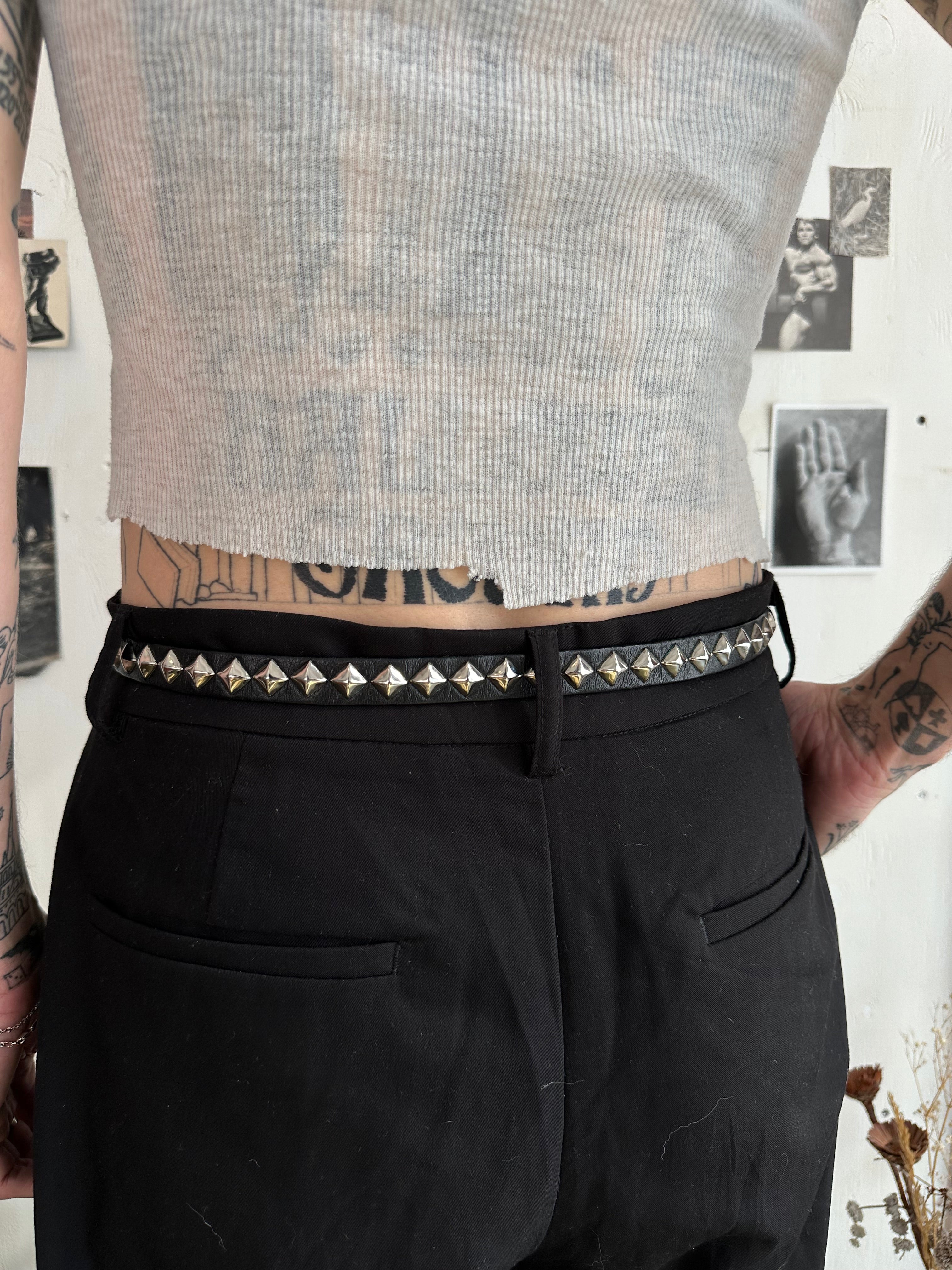 1990s Made In The USA Elastic Studded Belt (29" - 30")