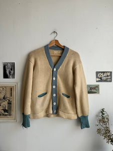 1960s Well-Worn Two-Tone Cardigan (M)