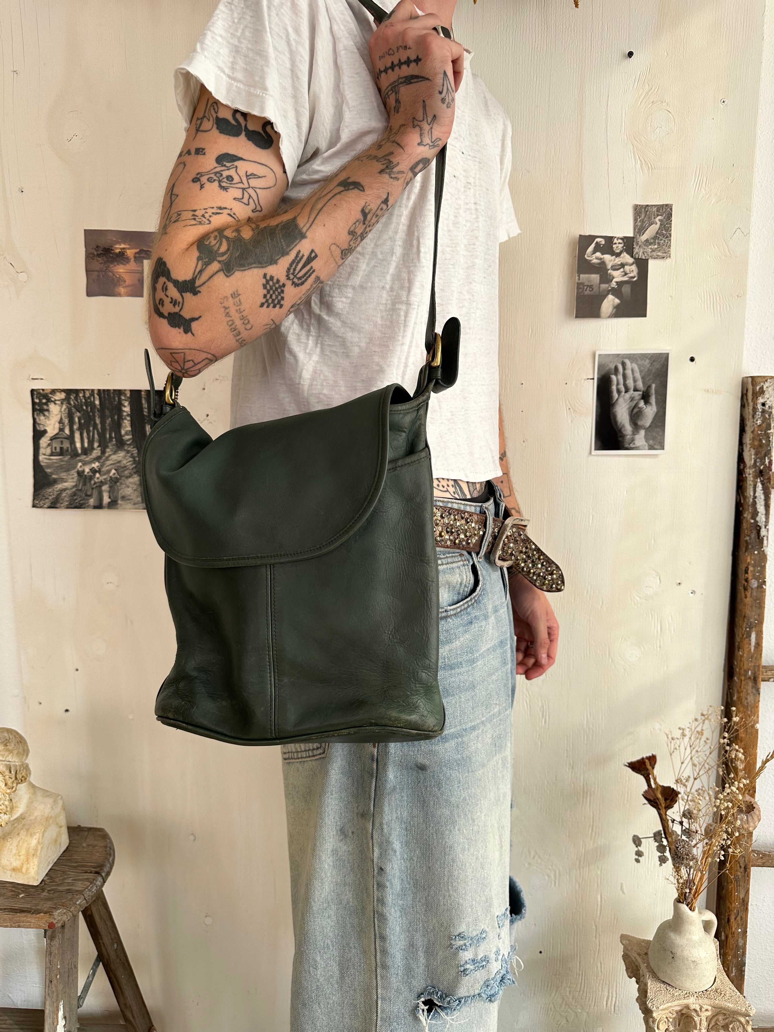 Green Leather Coach Bag